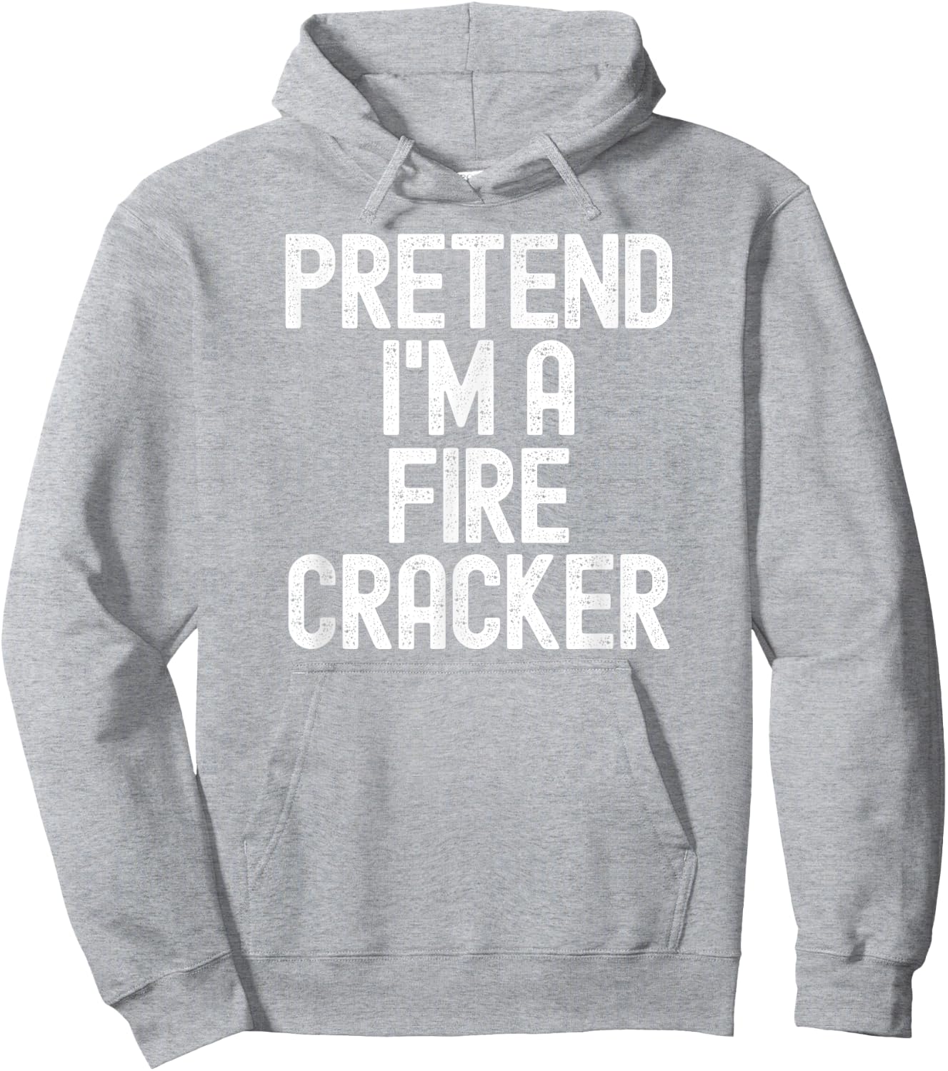 Simple Easy Pretend I'm a Fire Cracker Halloween Costume Hoodie - Hoodie | Ash