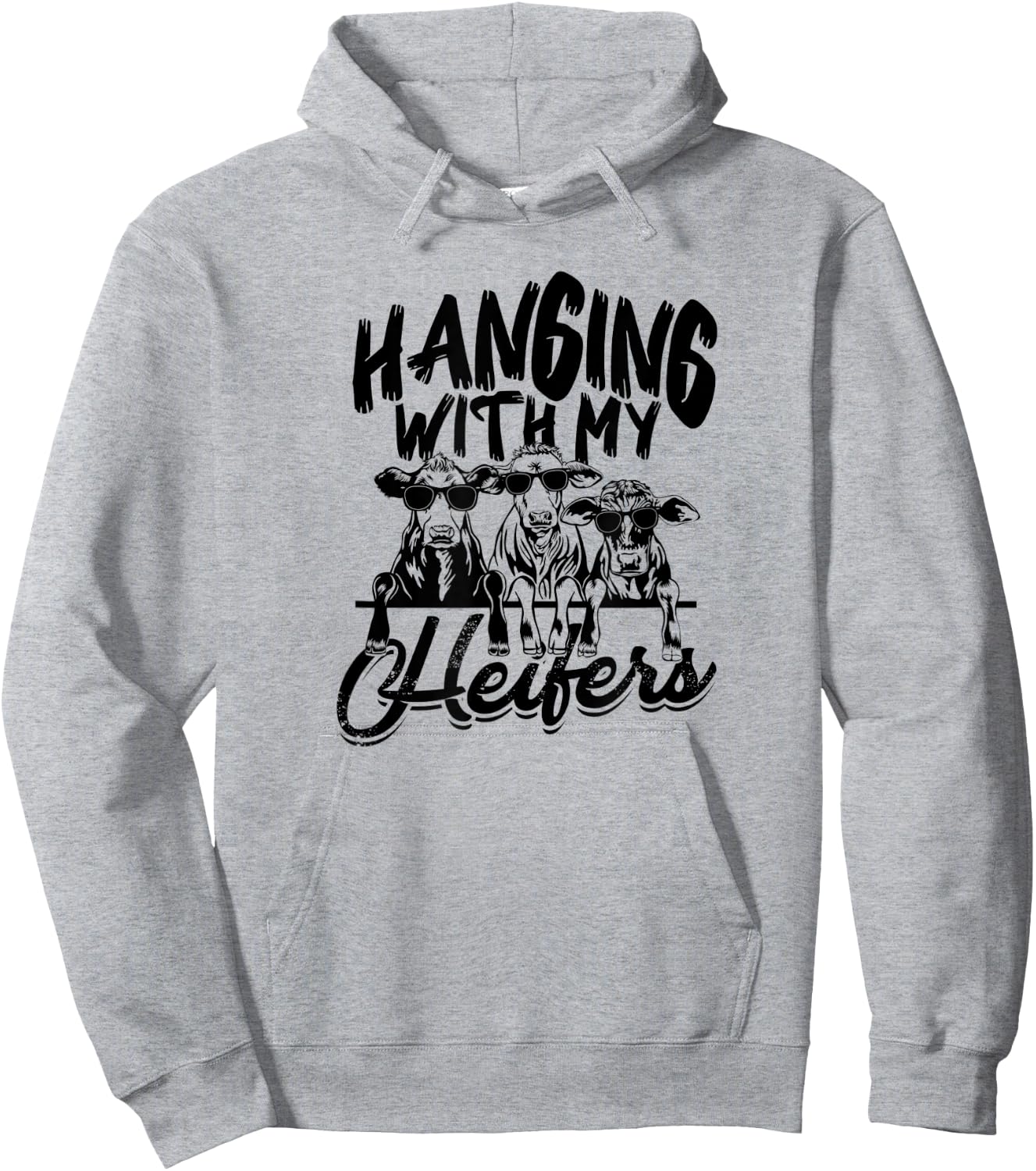 Hanging with my heifers - Heifer's Farm Dairy Milk Hoodie - Hoodie | Ash