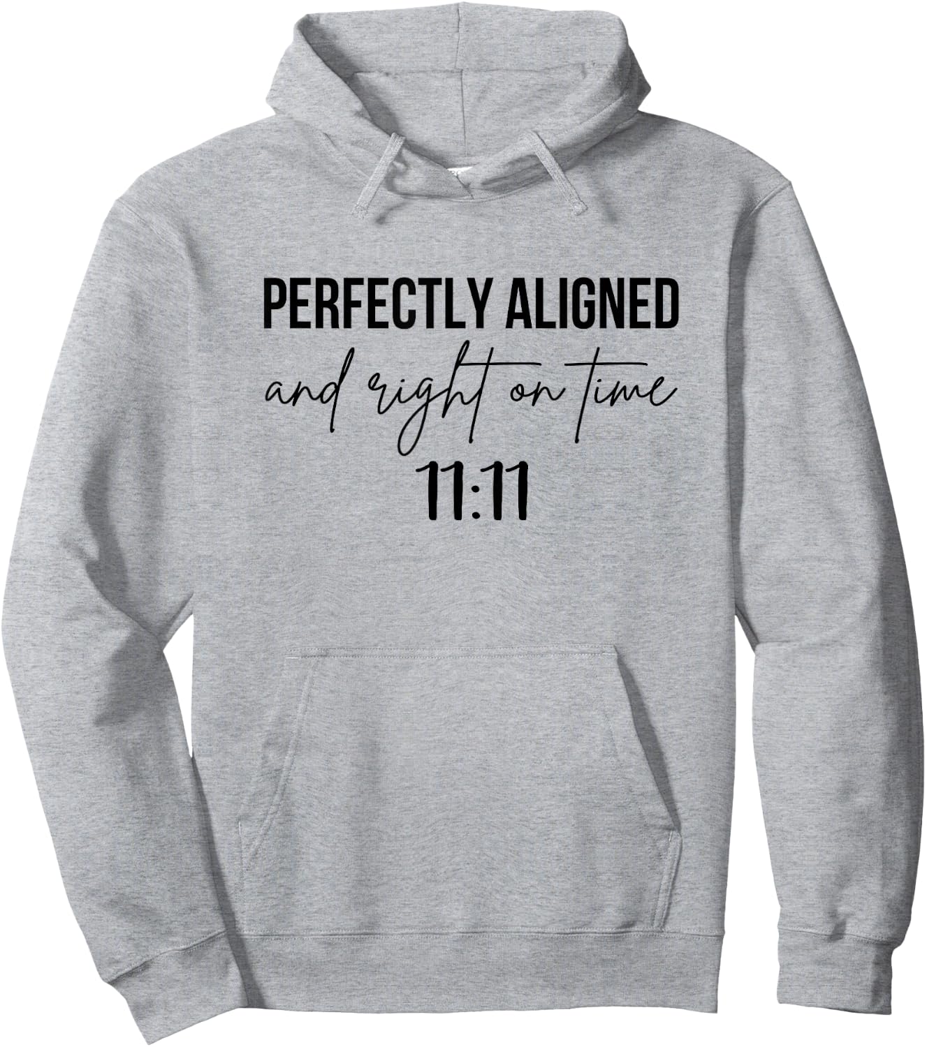 Perfectly Aligned On Time 11:11 Angel Numbers Numerology Hoodie - Hoodie | Ash