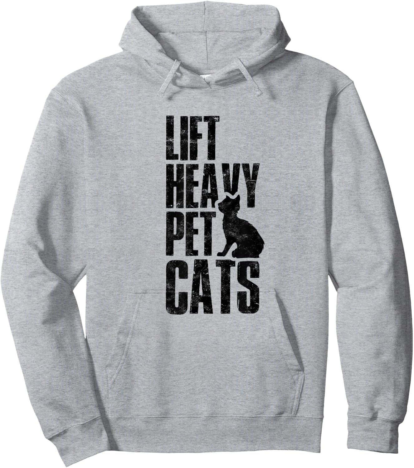 Lift Heavy Pet Cats Funny Gym Workout - Gym Deadlifting Abs Hoodie - Hoodie | Ash