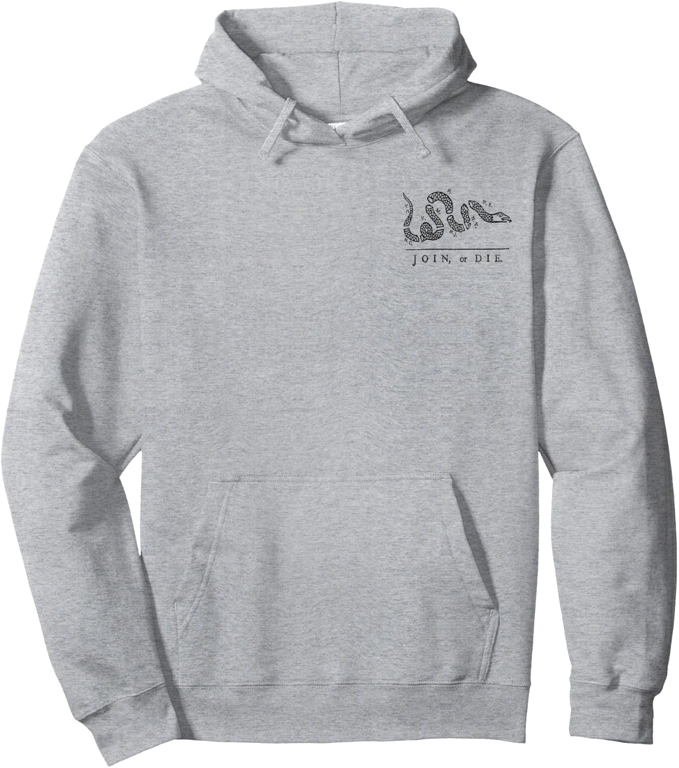Join or Die Snake Franklin Independence Gadsden 1776 Flag Hoodie - Hoodie | Ash