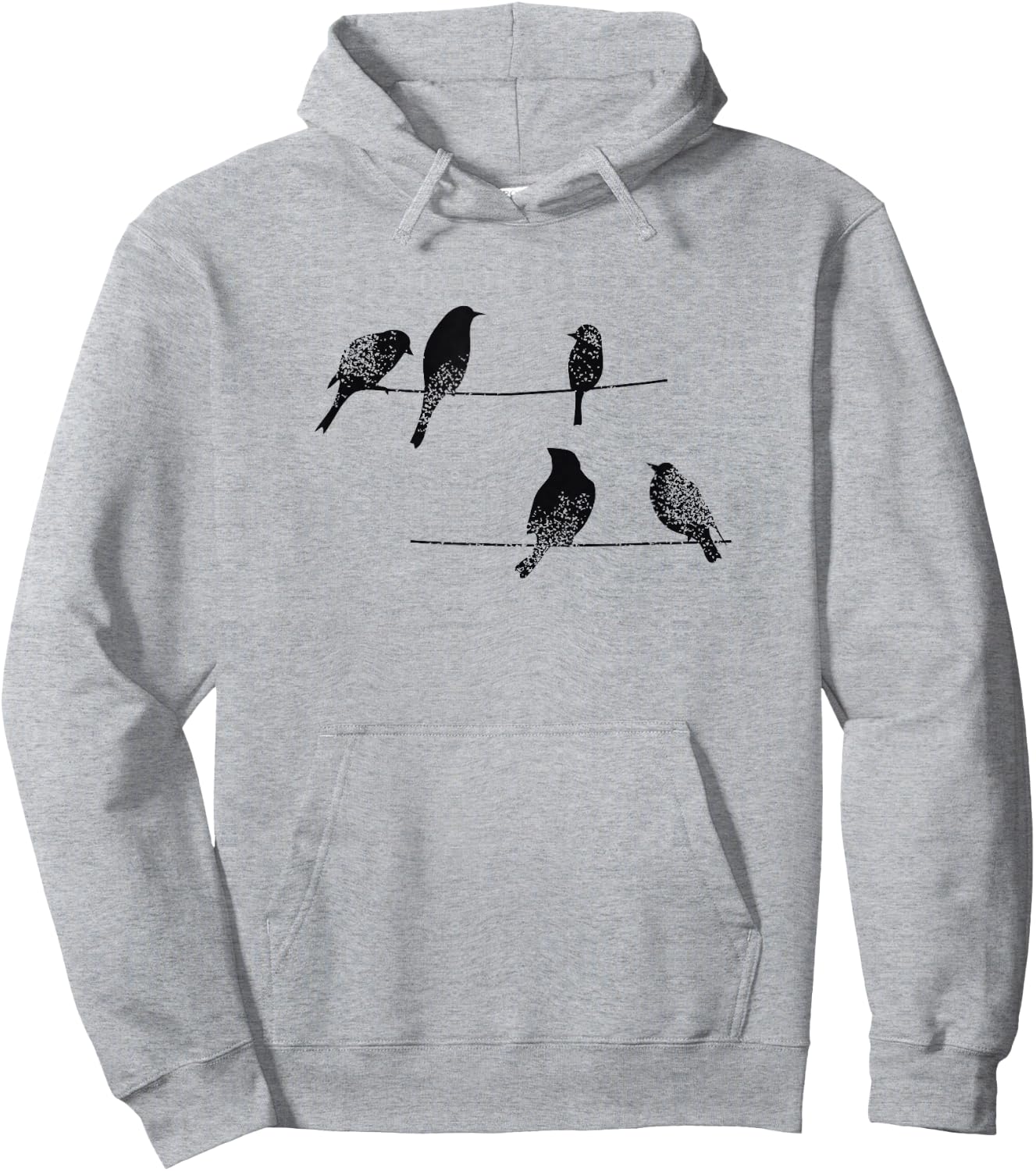 Birds on a wire Hoodie - Hoodie | Ash