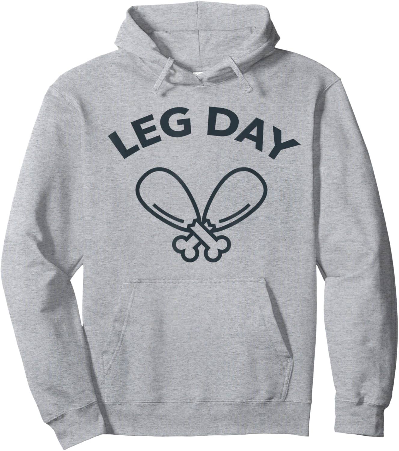 Funny Turkey Gym Workout Thanksgiving Leg Day Hoodie - Hoodie | Ash