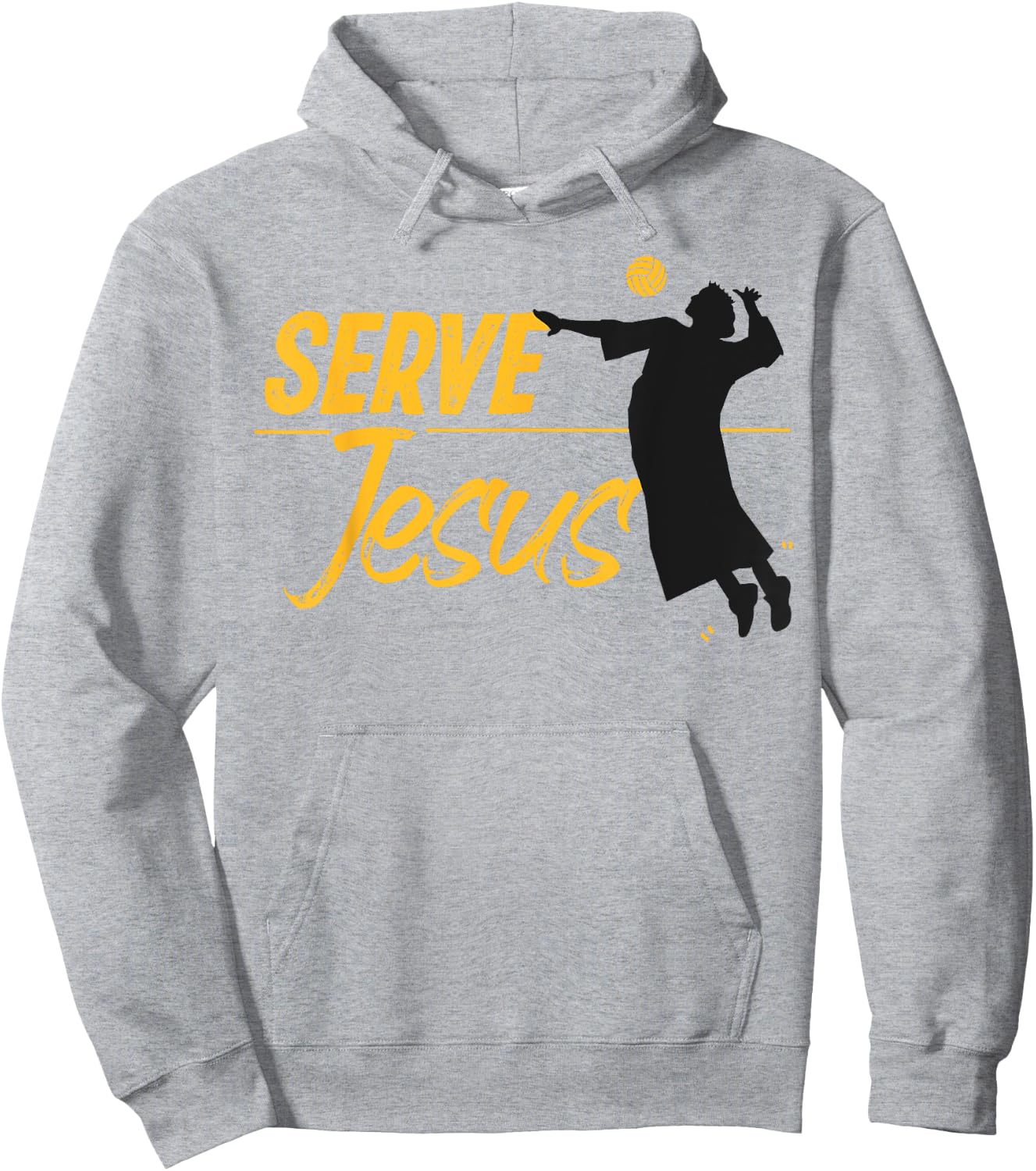 Volleyball Player Team Jesus Christian Serve Jesus Hoodie - Hoodie | Ash