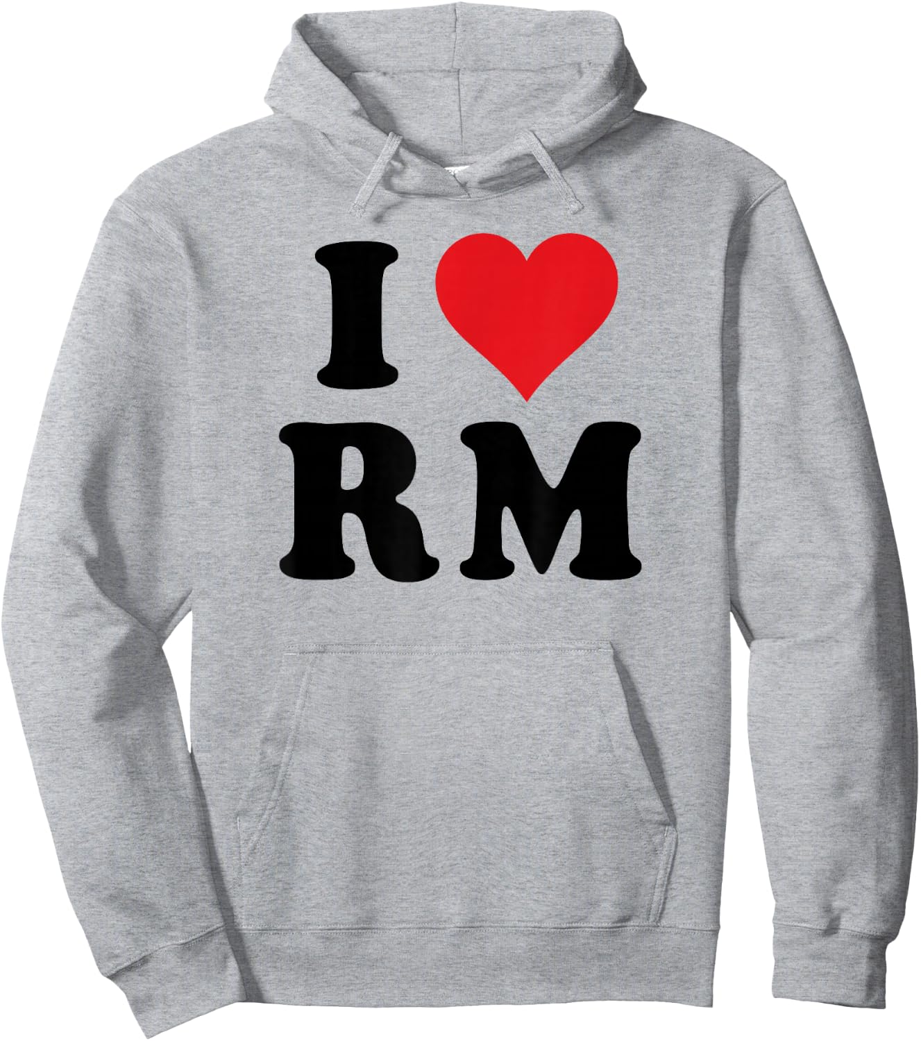 I Heart RM Initials I Love R.M. First And Last Name R M Hoodie - Hoodie | Ash