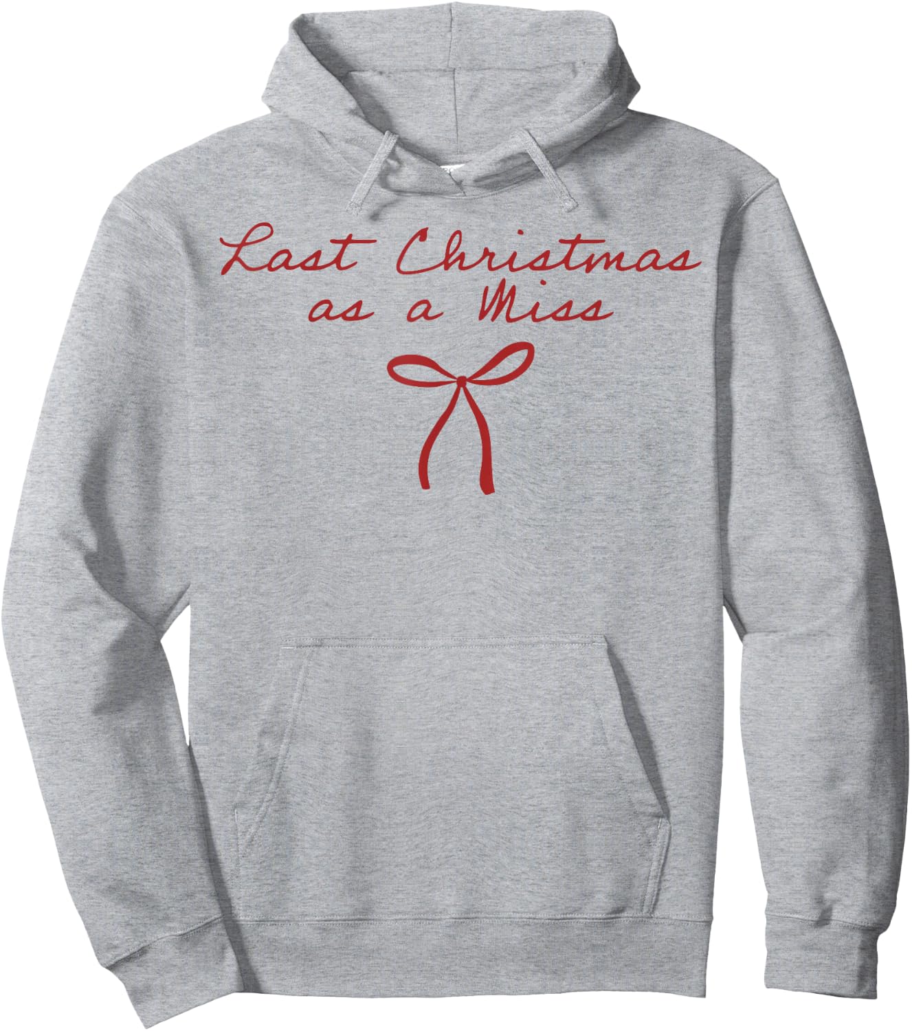 Last Christmas As A Miss Christmas Bride to Be Xmas Engaged Hoodie - Hoodie | Ash