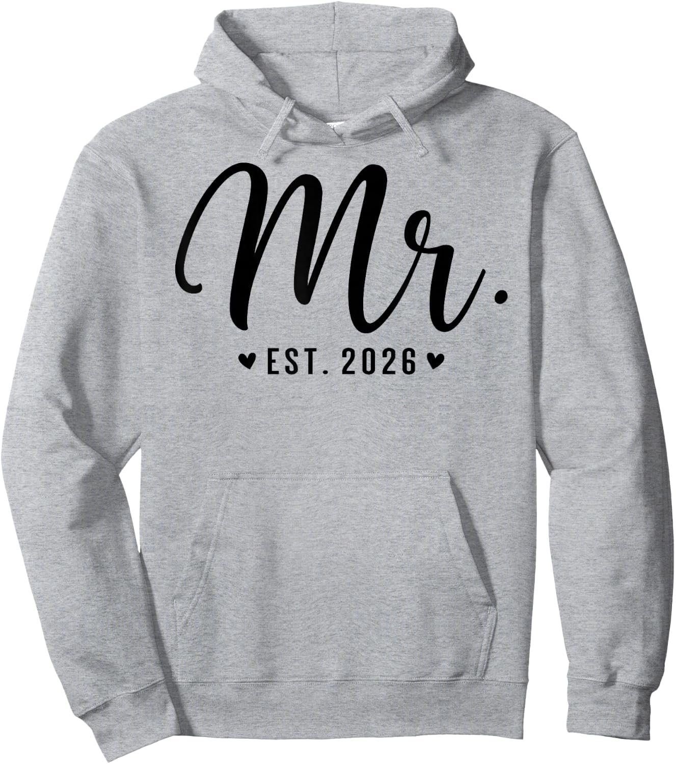 Mr Est. 2026 Just Married Couple Wedding Party Mr Mrs Hoodie - Hoodie | Ash