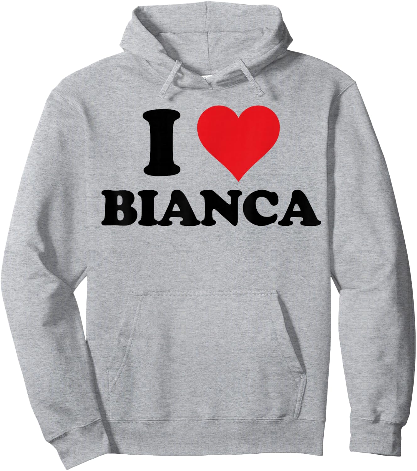 I Heart Bianca First Name I Love Personalized Stuff Hoodie - Hoodie | Ash