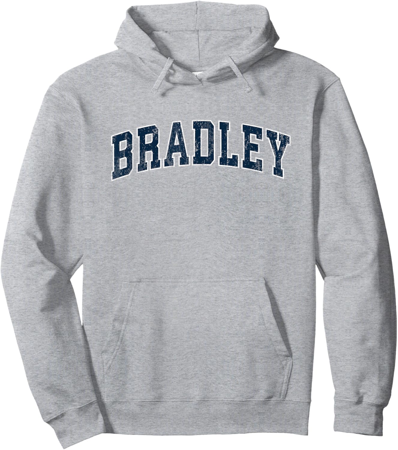 Bradley Illinois IL Vintage Sports Design Navy Design Hoodie - Hoodie | Ash