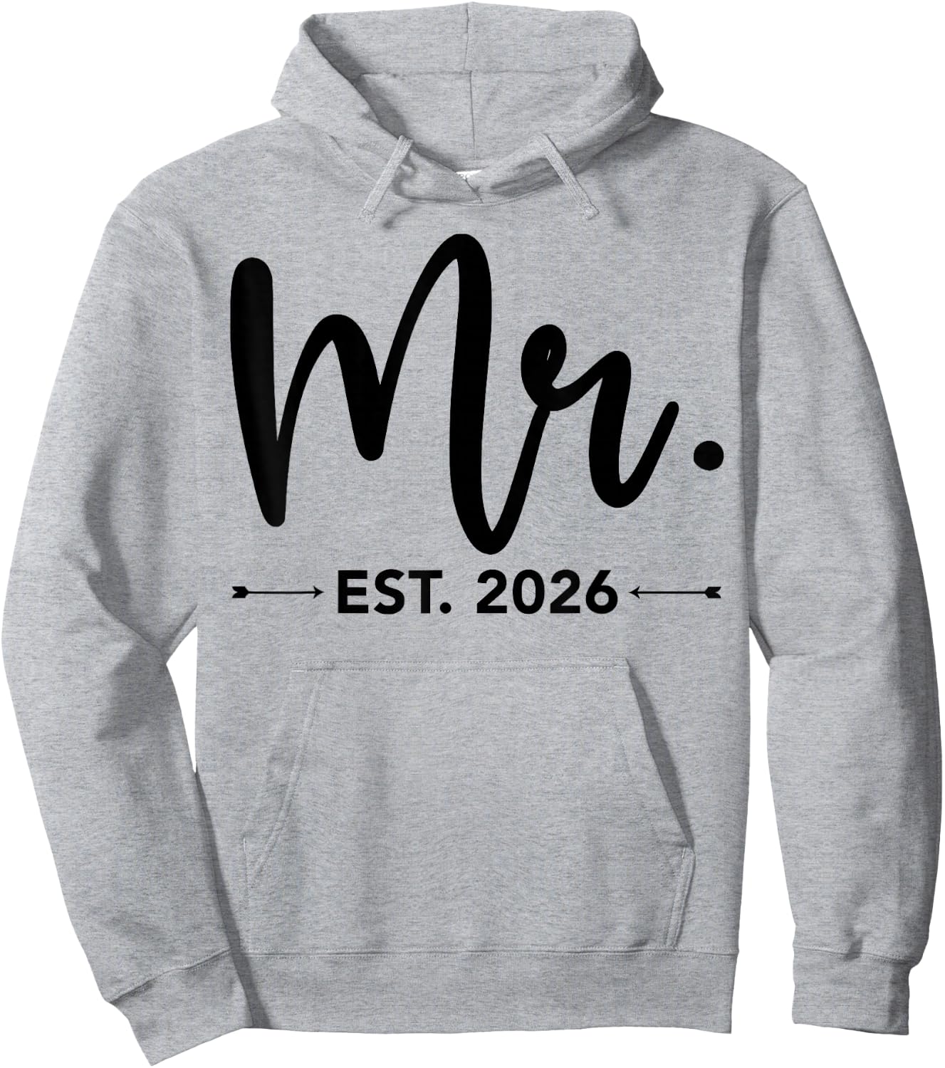Mr. Est. 2026 Just Married Promoted to Mr and Mrs Matching Hoodie - Hoodie | Ash