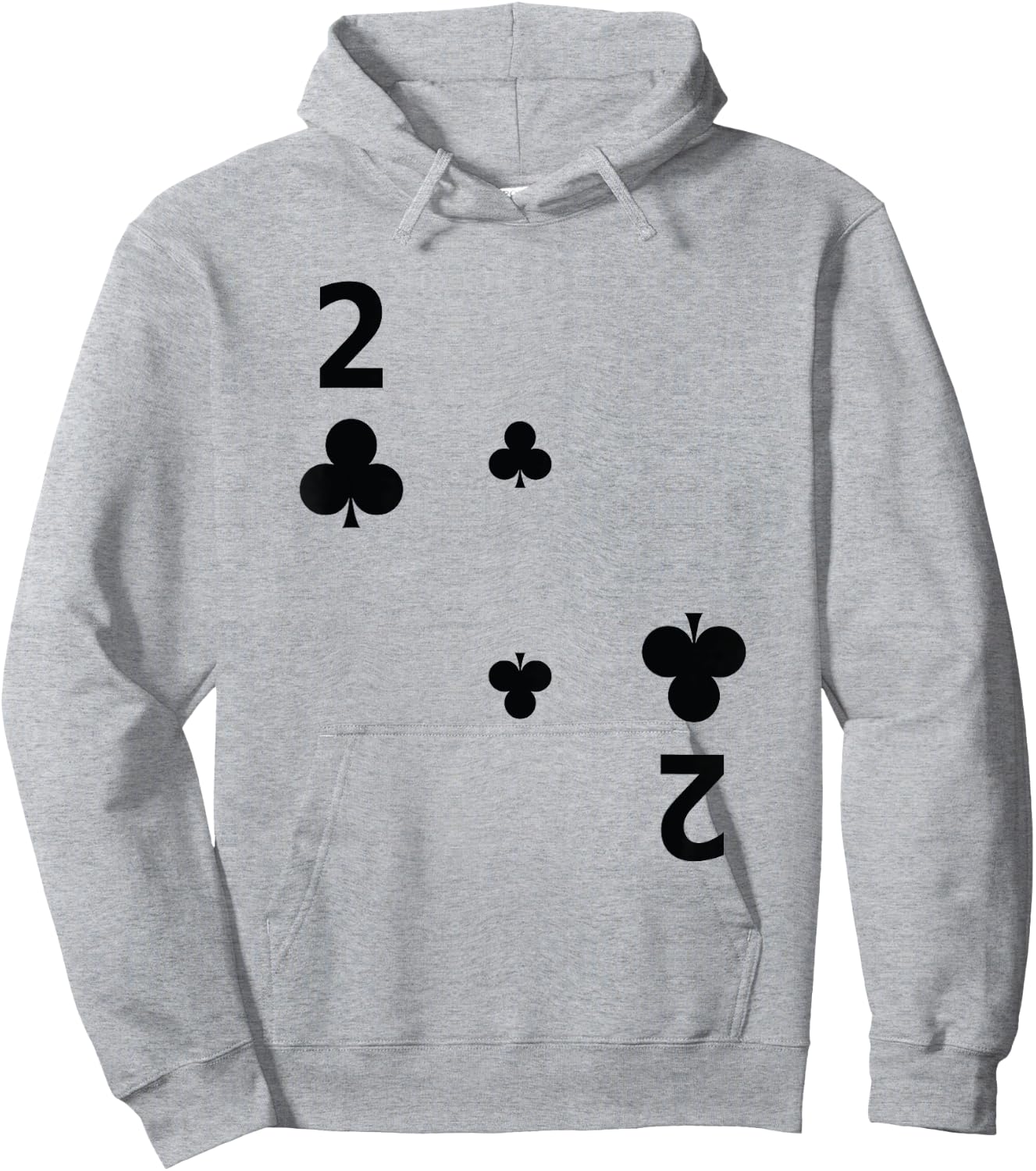Two of Clubs Poker Playing Card Costume Group Shirt Hoodie - Hoodie | Ash