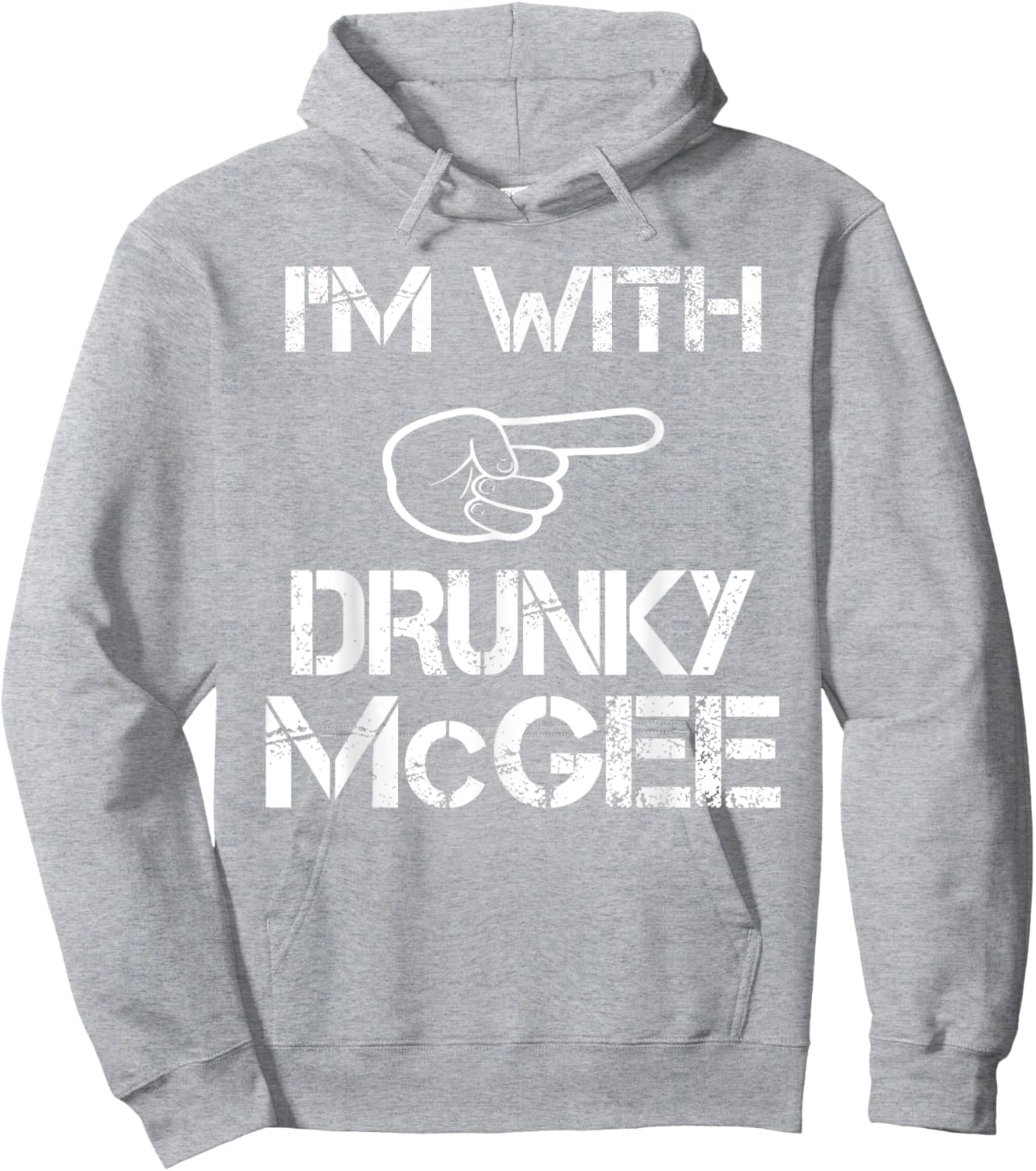 I'm With Drunky Mcgee Funny Couple St Patricks Day Hoodie - Hoodie | Ash