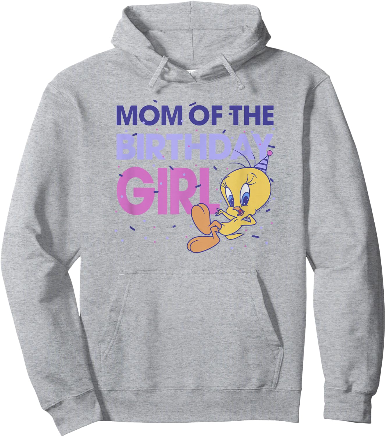 Looney Tunes Tweety Mom Of The Birthday Girl Hoodie - Hoodie | Ash