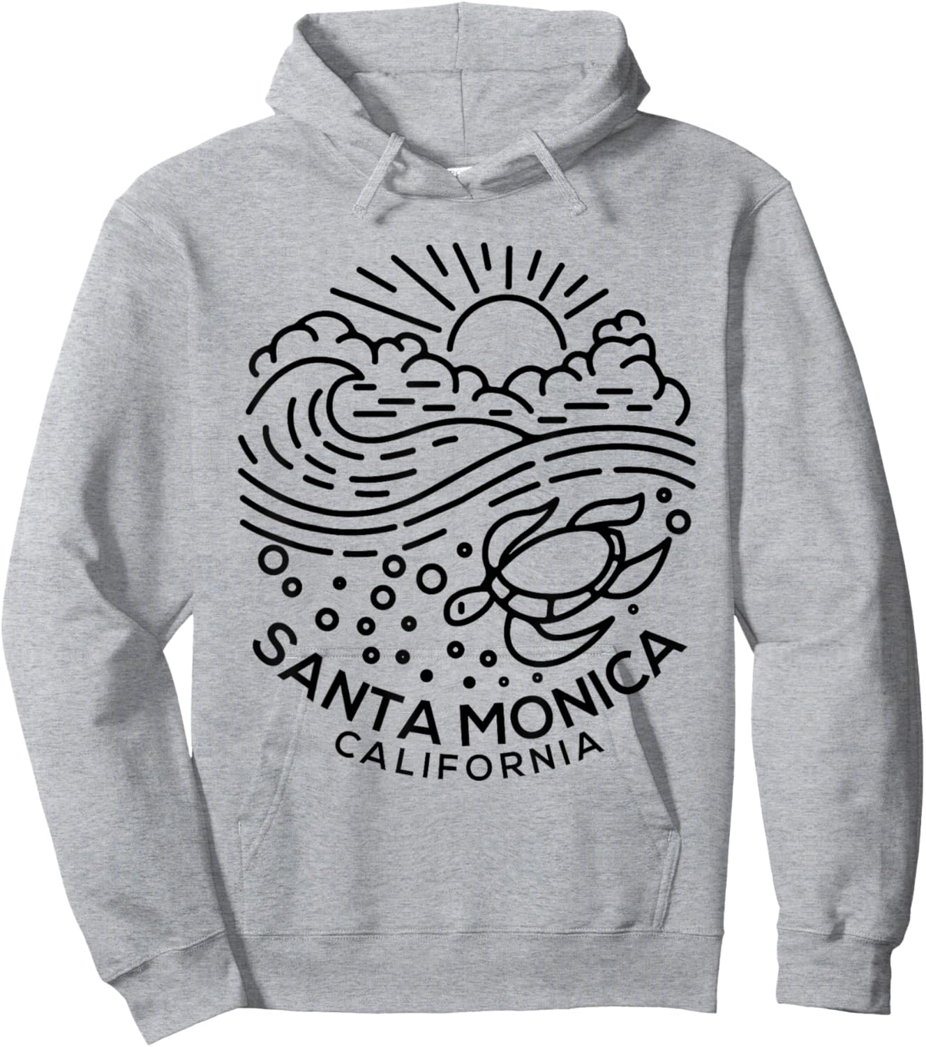 Santa Monica CA Hoodie - Hoodie | Ash