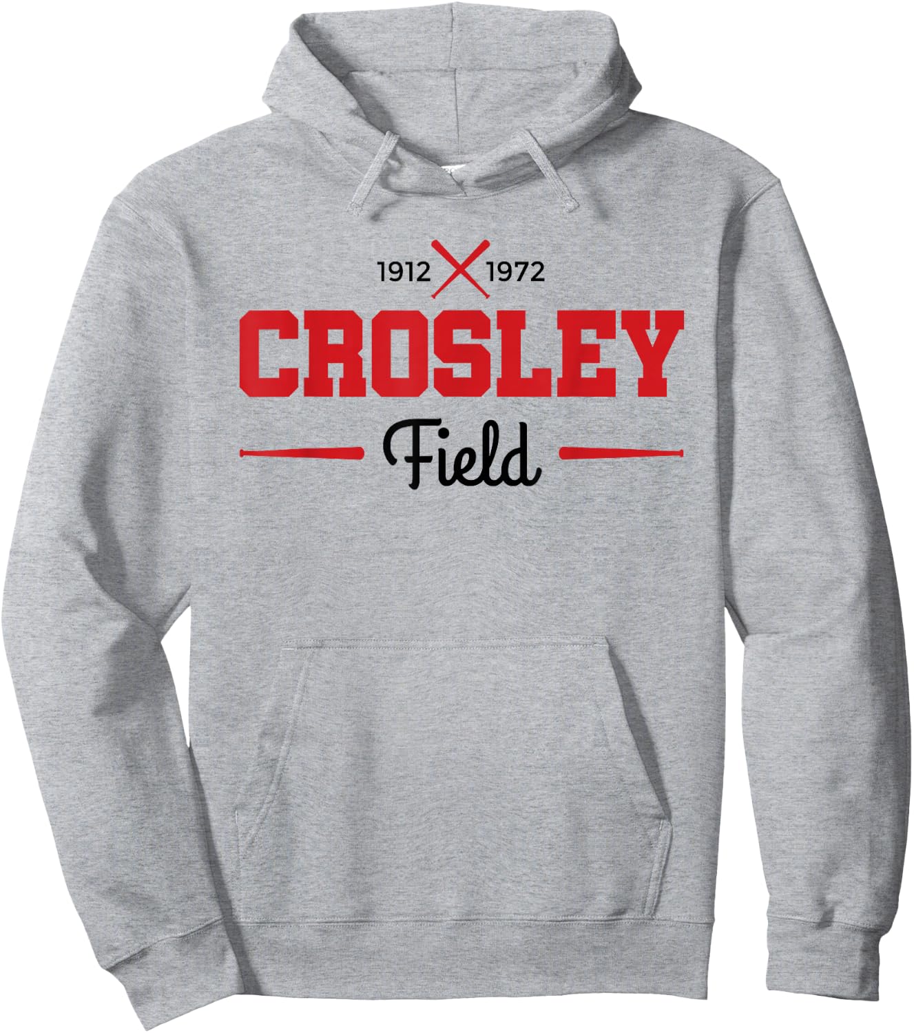 Crosley Field Shirt Retro Cincinnati Baseball Hoodie - Hoodie | Ash