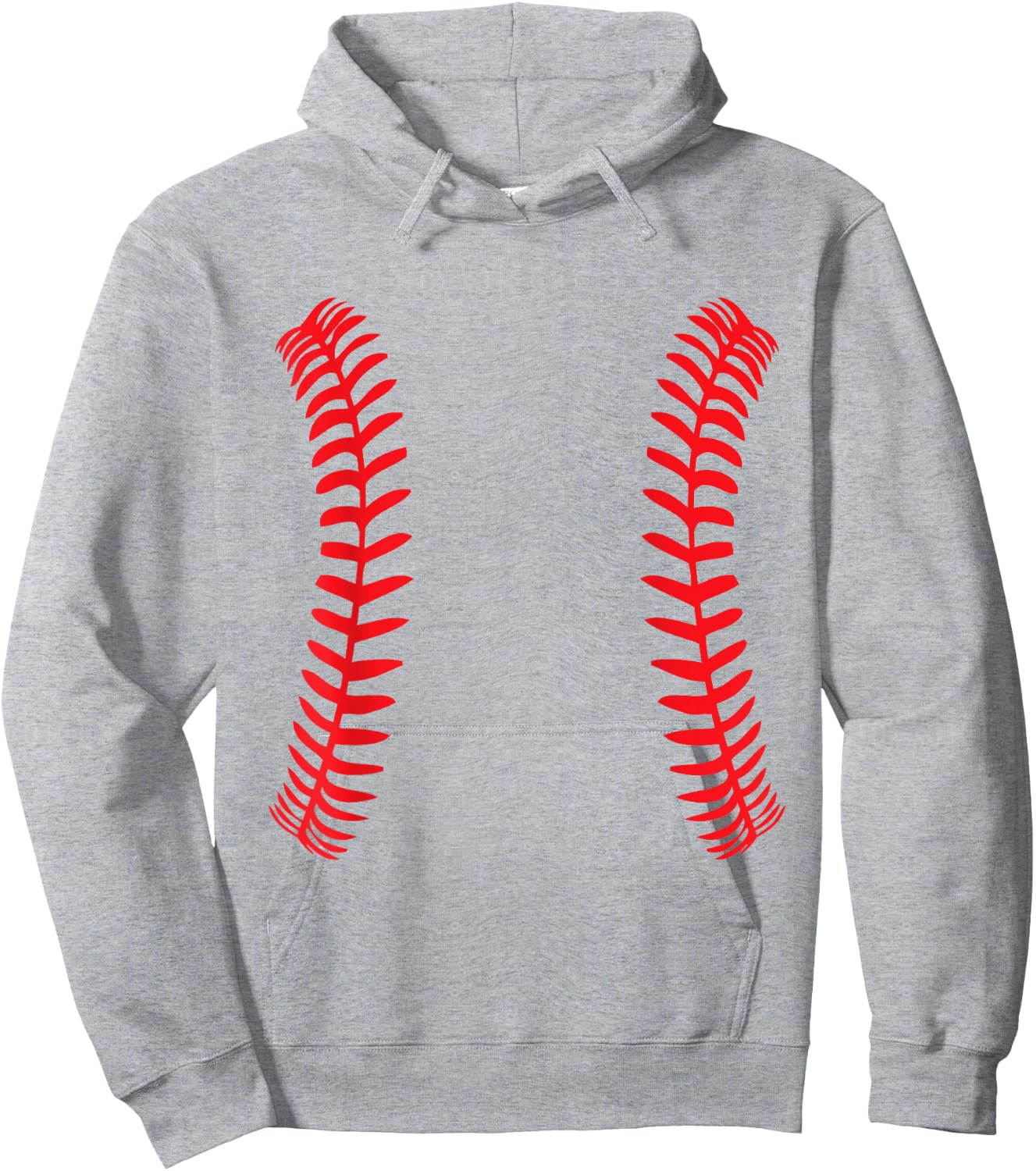 Baseball Stitches Ball Double Stitches Softball Hoodie - Hoodie | Ash