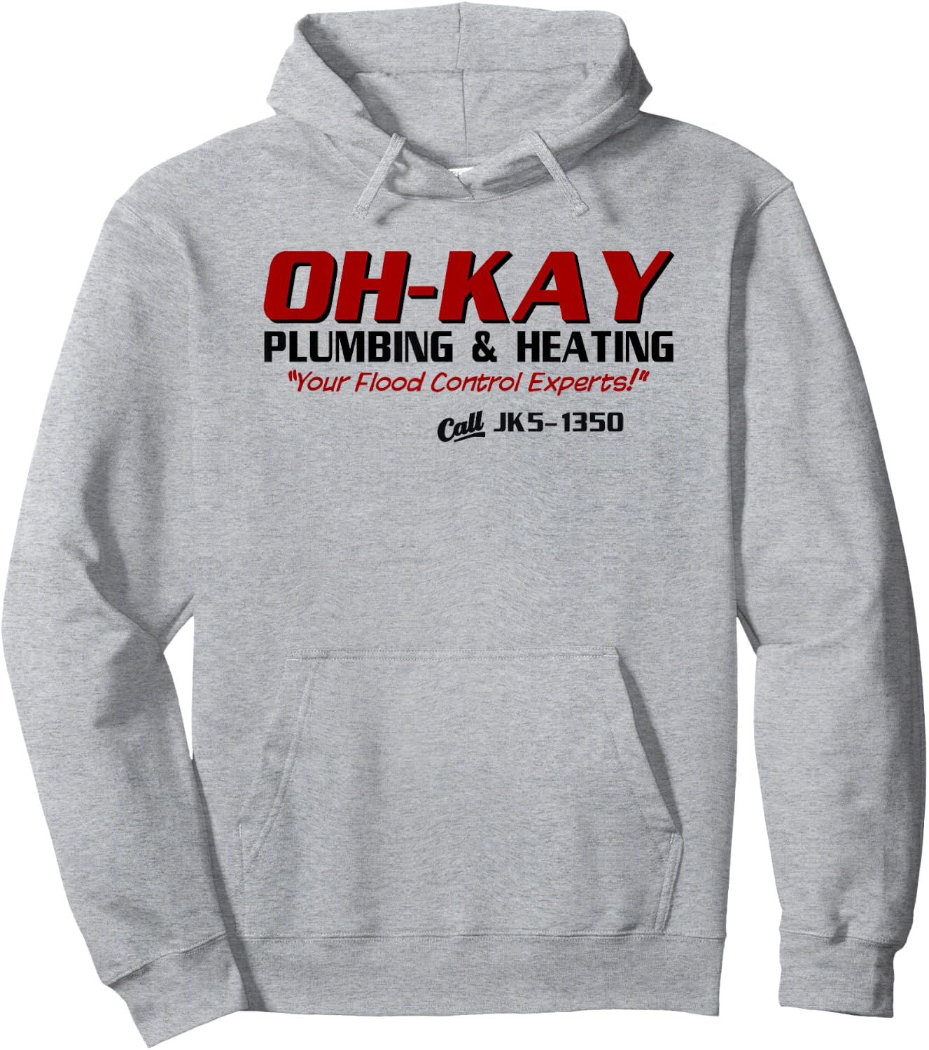 Wayward OH-KAY Plumbing & Heating Adult Winter Classic Fit Short Sleeve - White - Small Hoodie - Hoodie | Ash