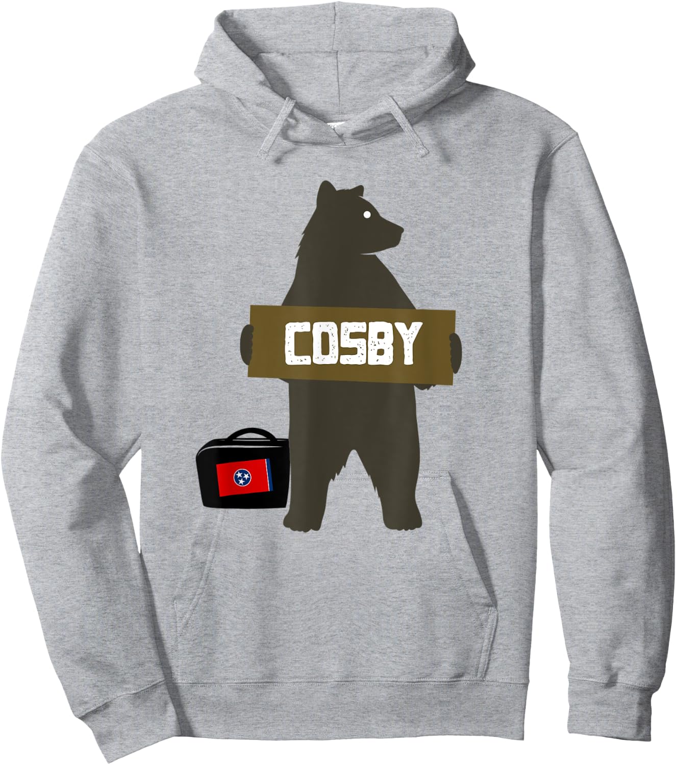 Cosby, Tennessee Smoky Mountains Hitchhiking Bear Hoodie - Hoodie | Ash