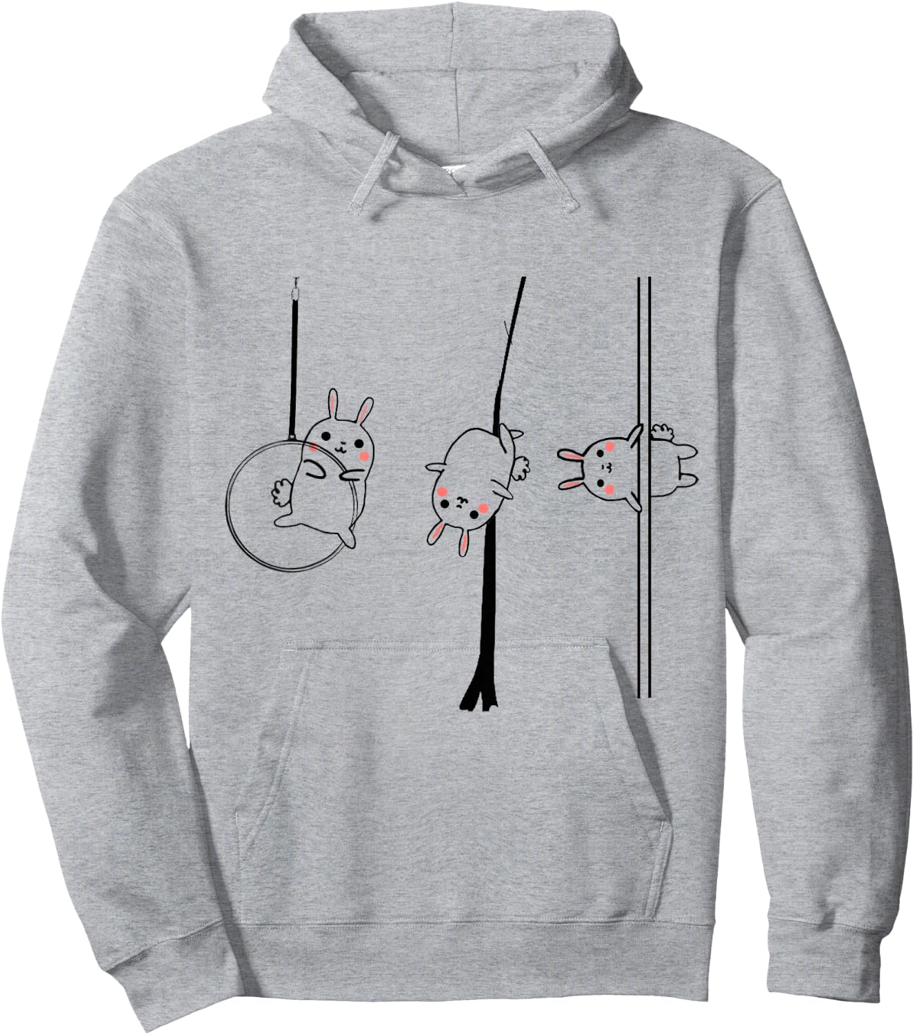 Circus Aerialist Bunnies Aerialist Dancer Aerial Hoop Lover Hoodie - Hoodie | Ash