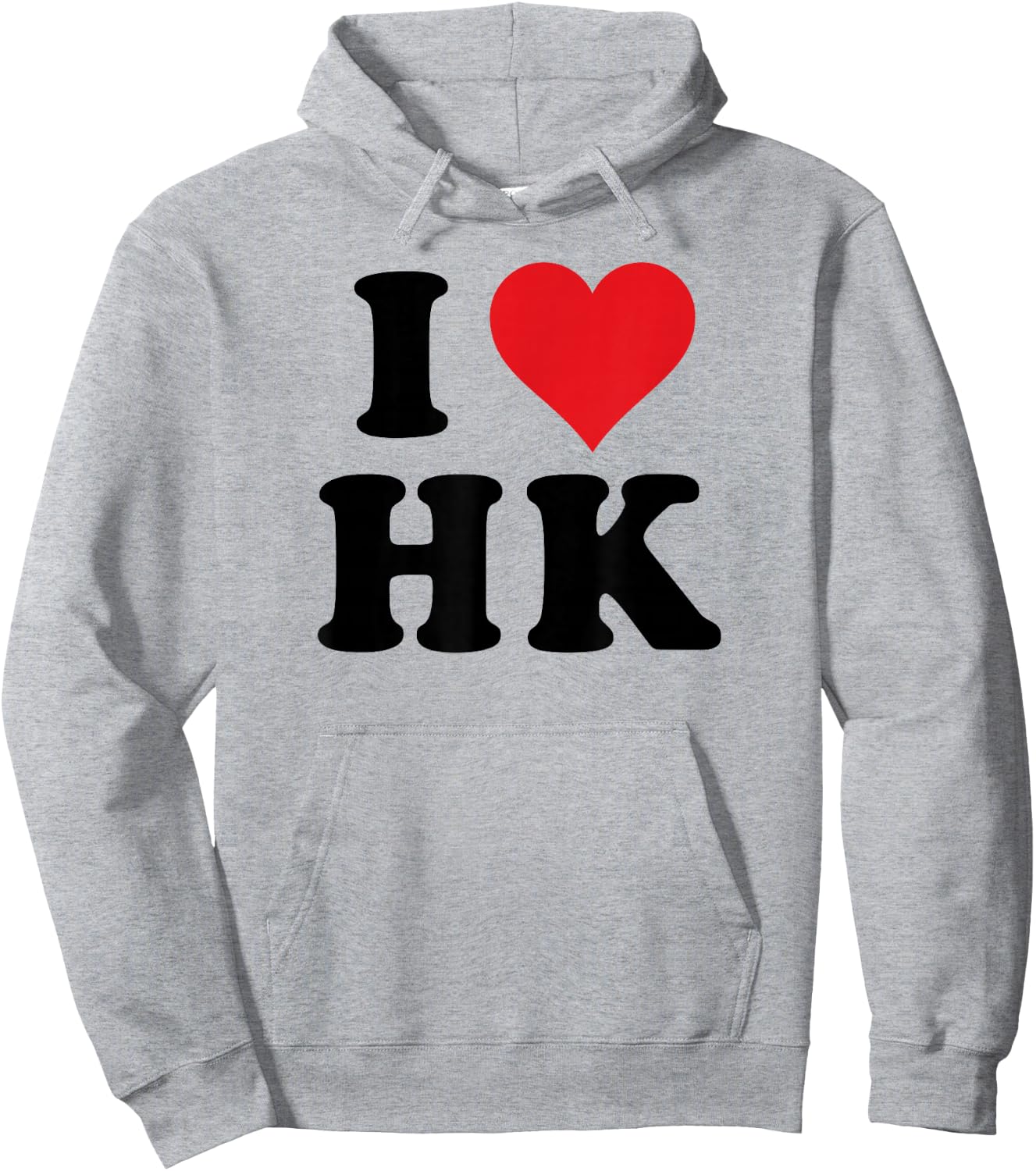 I Heart HK Initials I Love H.K. First and Last Name H K Hoodie - Hoodie | Ash
