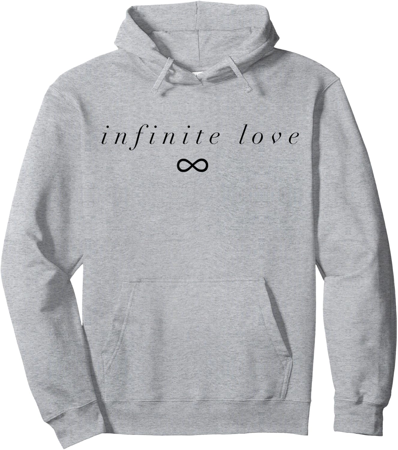 Infinite Love Infinity Symbol Short-Sleeved Hoodie - Hoodie | Ash