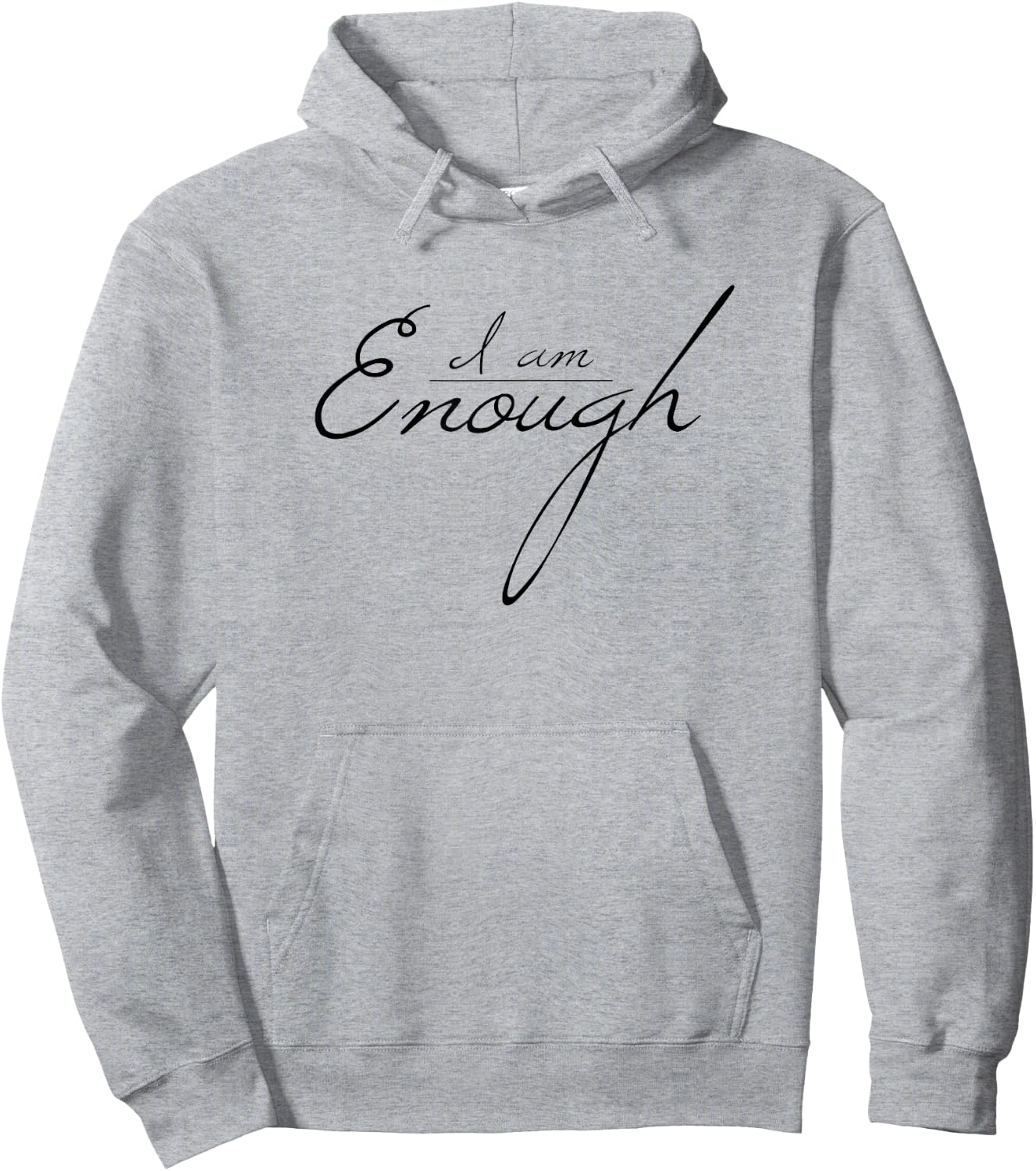 Cute Minimalist Self-love " Enough " Love yourself Gift Hoodie - Hoodie | Ash