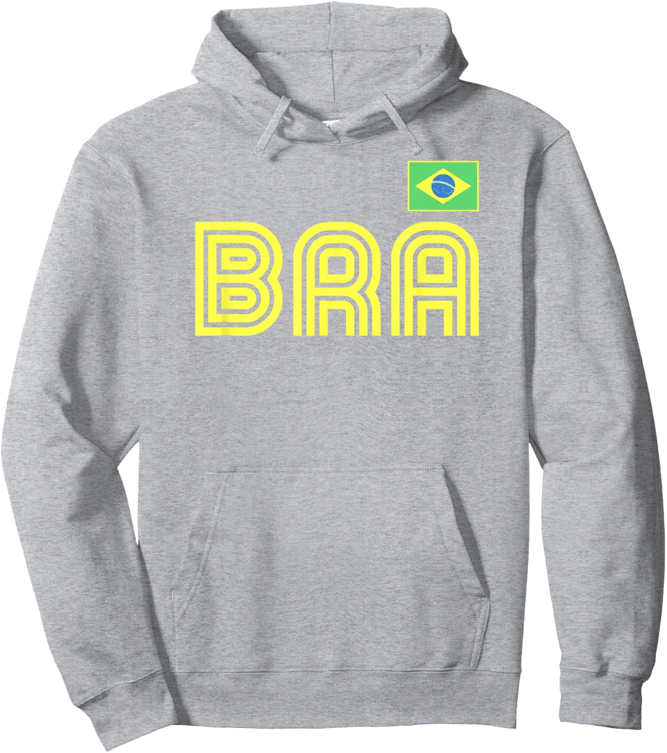 Brazil Flag Retro International Country Brasil Pride Hoodie - Hoodie | Ash