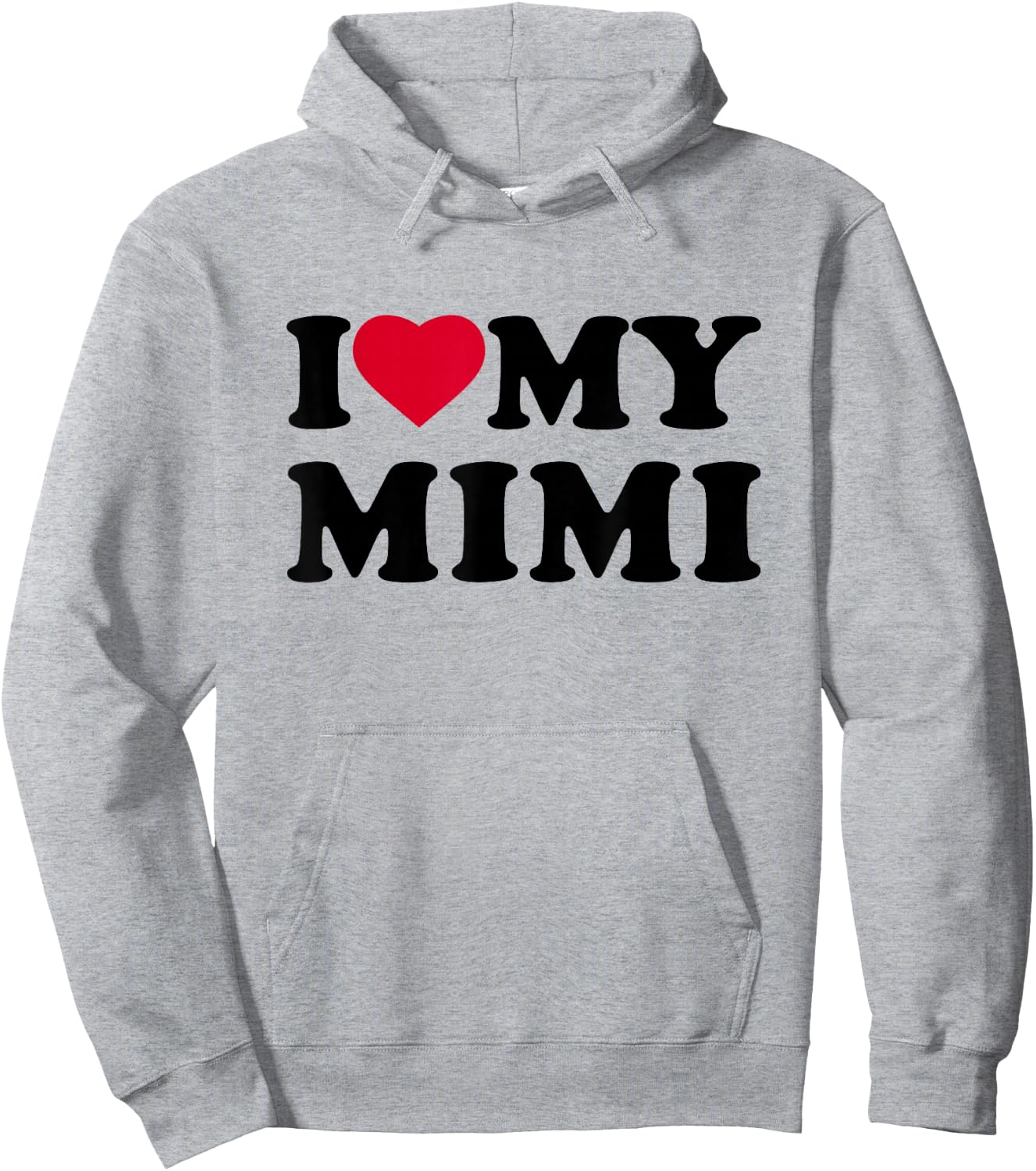 I Love My Mimi Heart Grandma Family Hoodie - Hoodie | Ash
