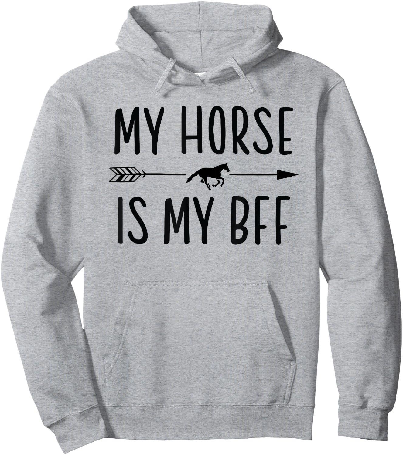 My Horse Is My BFF - Horse Riding Lover Hoodie - Hoodie | Ash