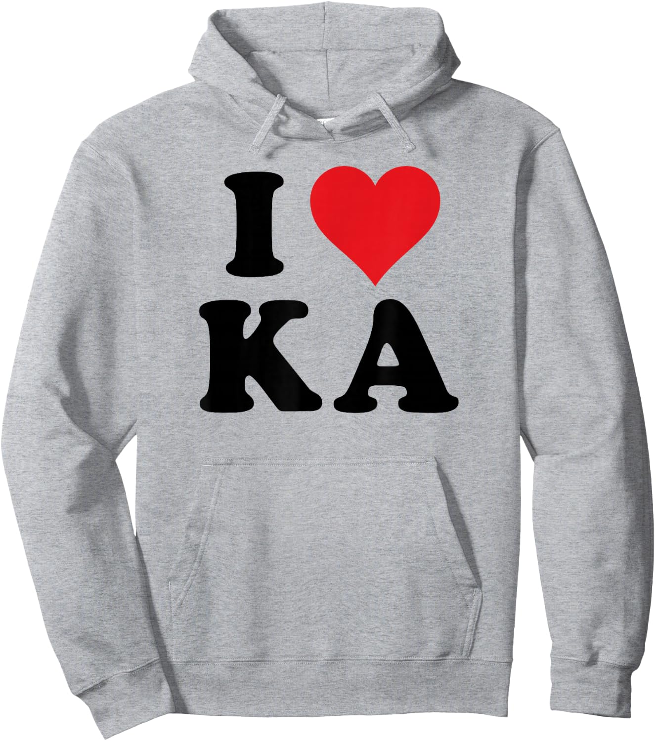 I Heart KA Initials I Love K.A. First And Last Name K A Hoodie - Hoodie | Ash