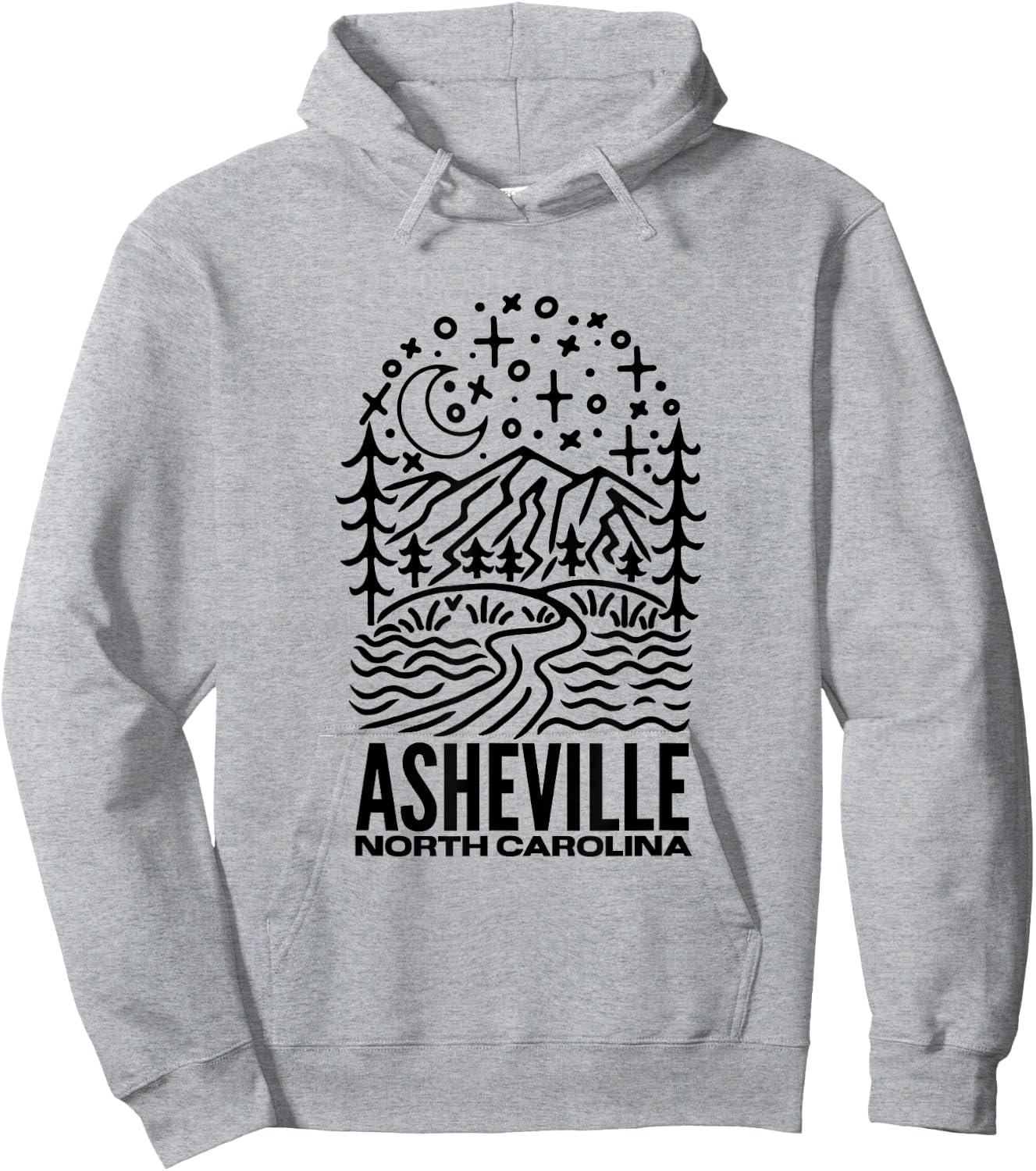 Asheville NC Nature Hoodie - Hoodie | Ash