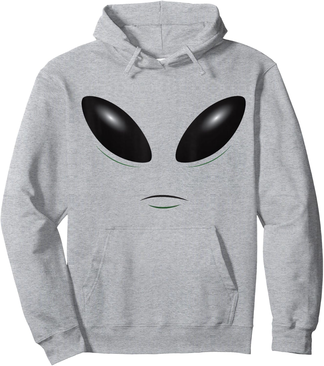 Alien Halloween Costume - Alien Face Hoodie - Hoodie | Ash