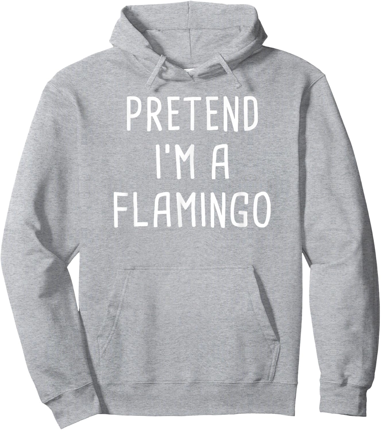 Pretend I'm A Flamingo Halloween Costume Hoodie - Hoodie | Ash