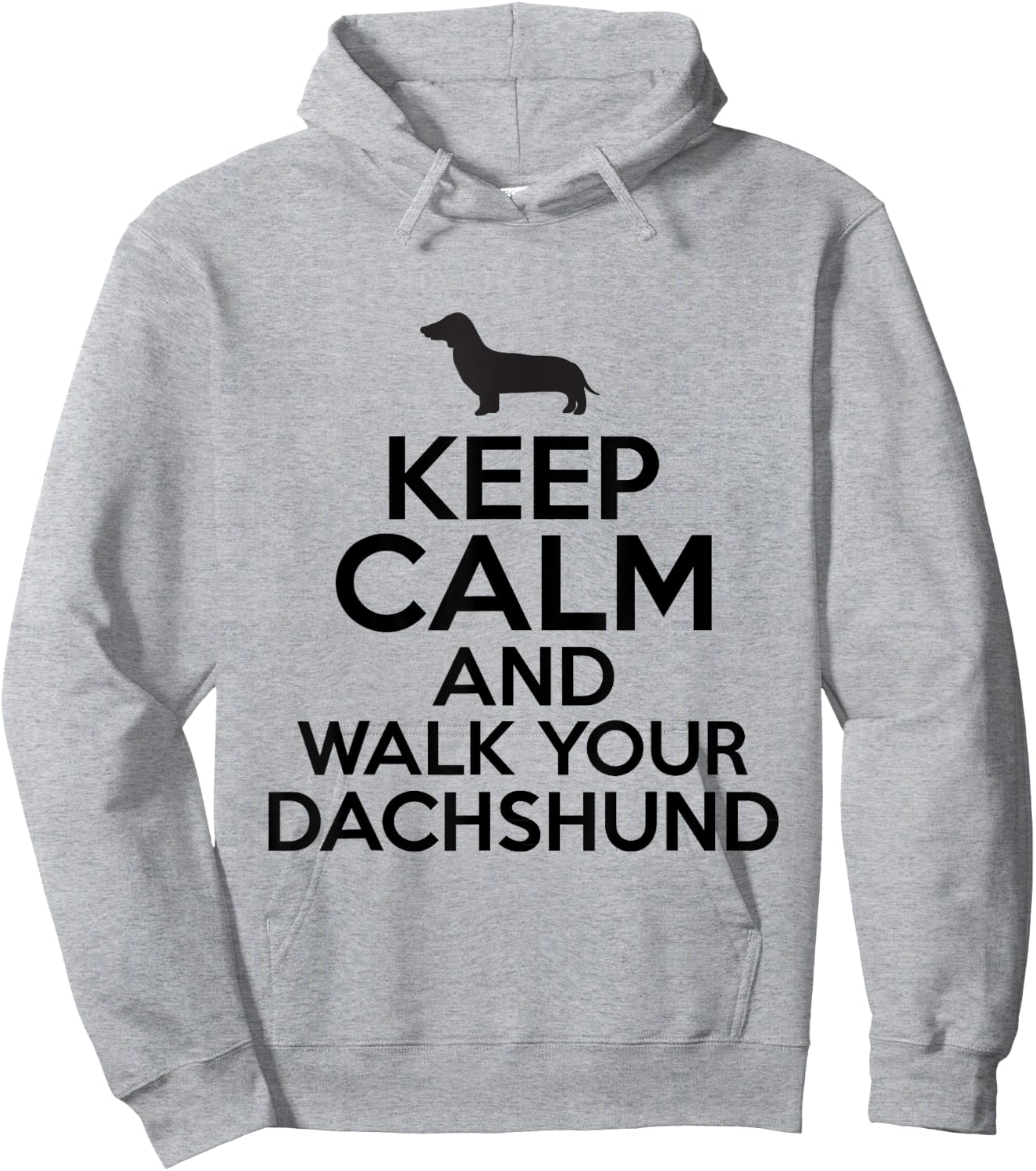 Keep Calm And Walk Your Dachshund Pet Dog Funny Hoodie - Hoodie | Ash