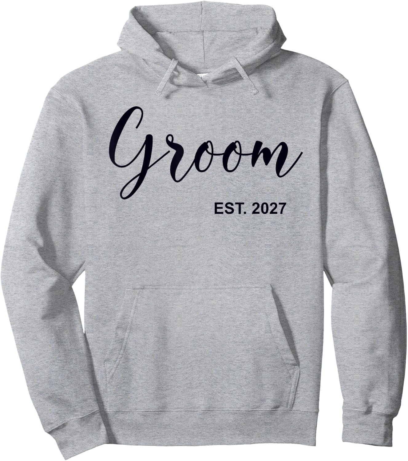 Groom Est. 2027 Wedding Matching Husband Just Married Men Hoodie - Hoodie | Ash