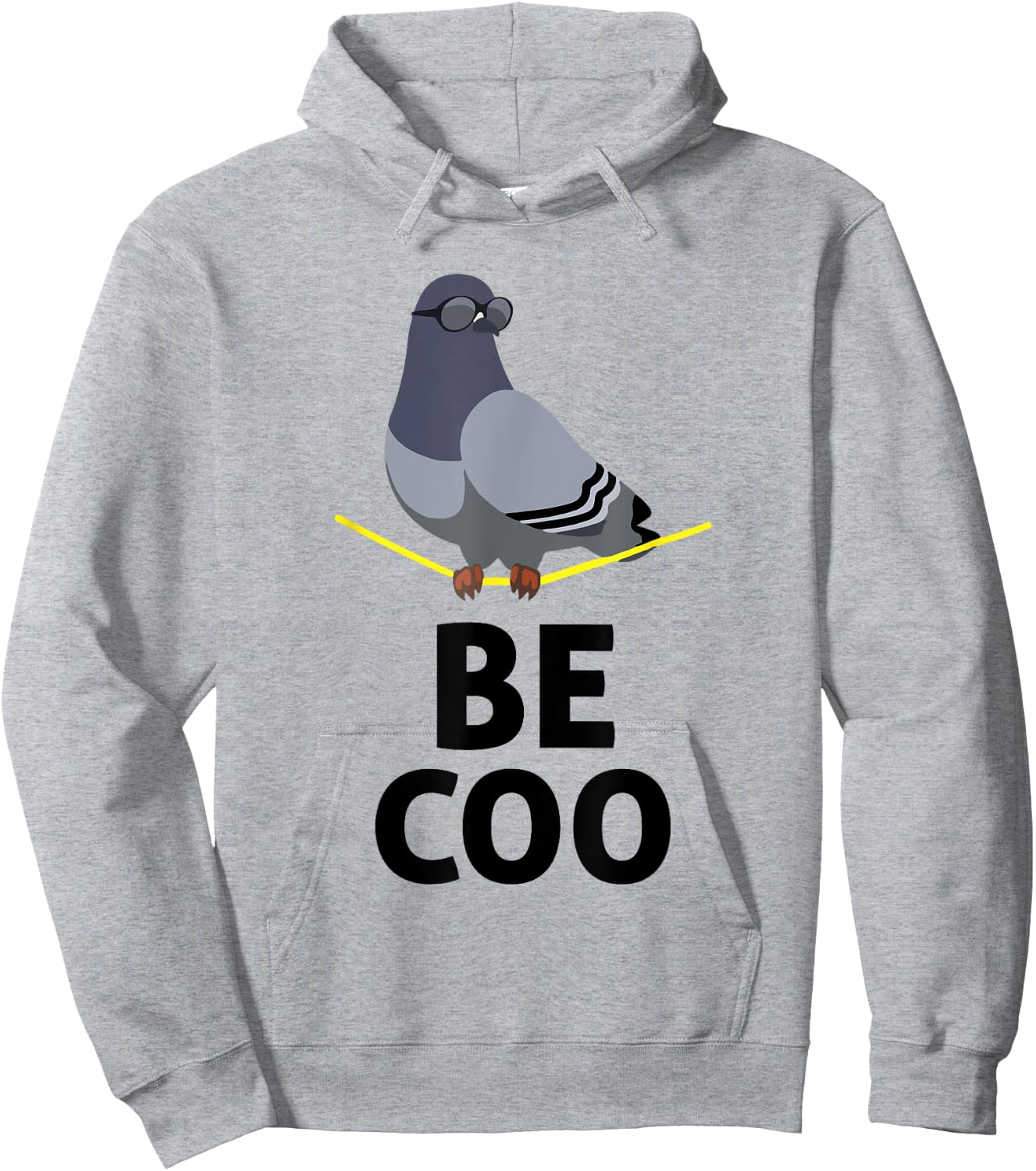 Be Coo | Bird Lovers Funny Cool Pigeon T Shirt Hoodie - Hoodie | Ash
