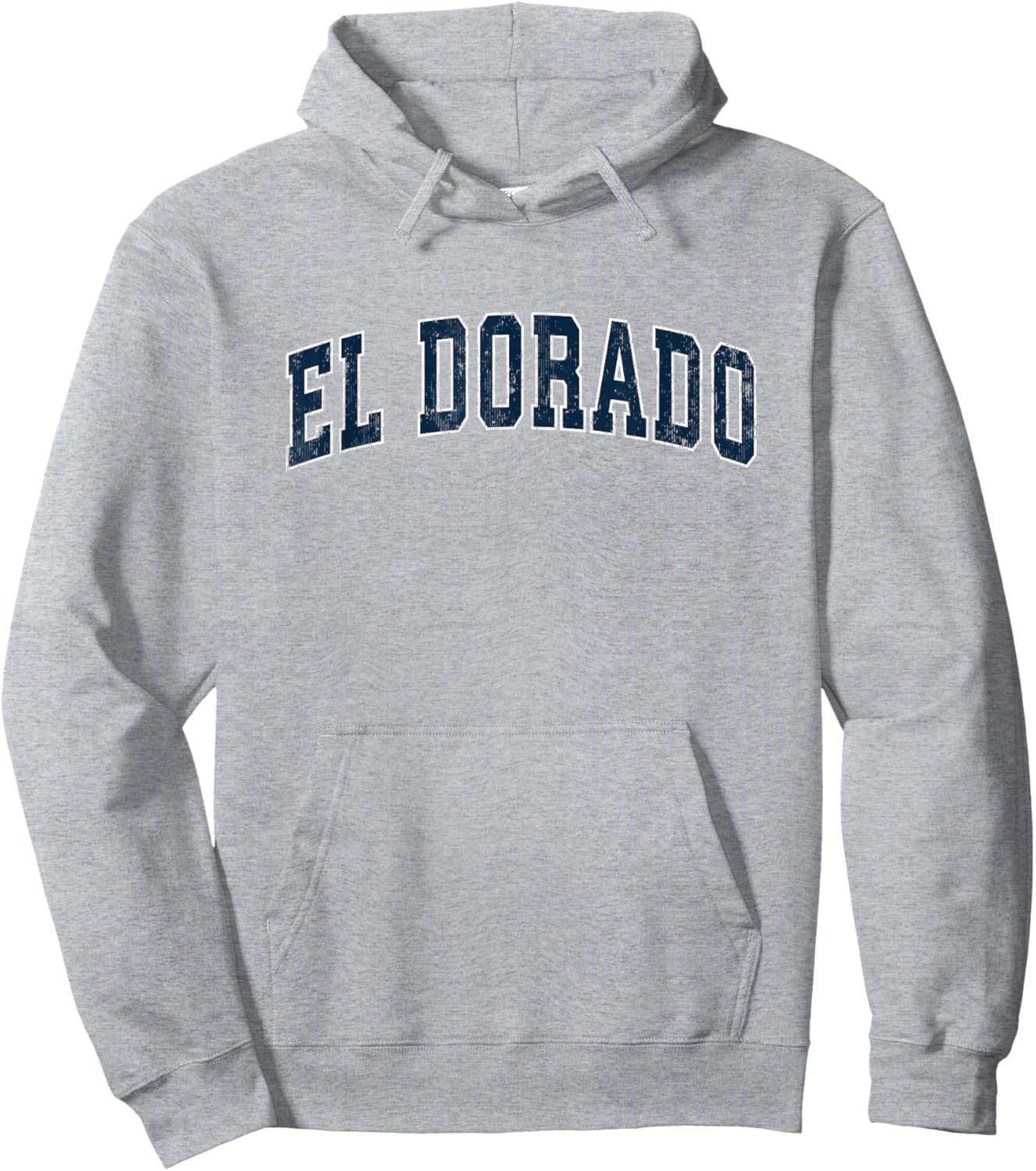 El Dorado Kansas KS Vintage Sports Design Navy Design Hoodie - Hoodie | Ash
