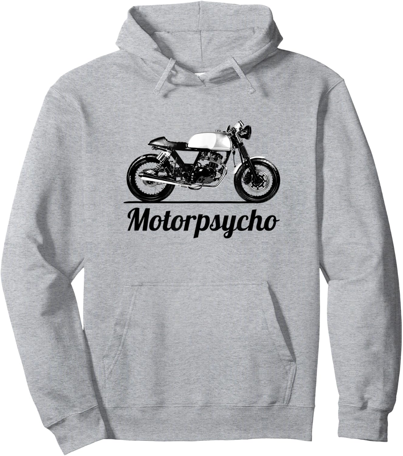 Motorpsycho Motorcycle Cafe Racer Biker Vintage Car Gift Hoodie - Hoodie | Ash