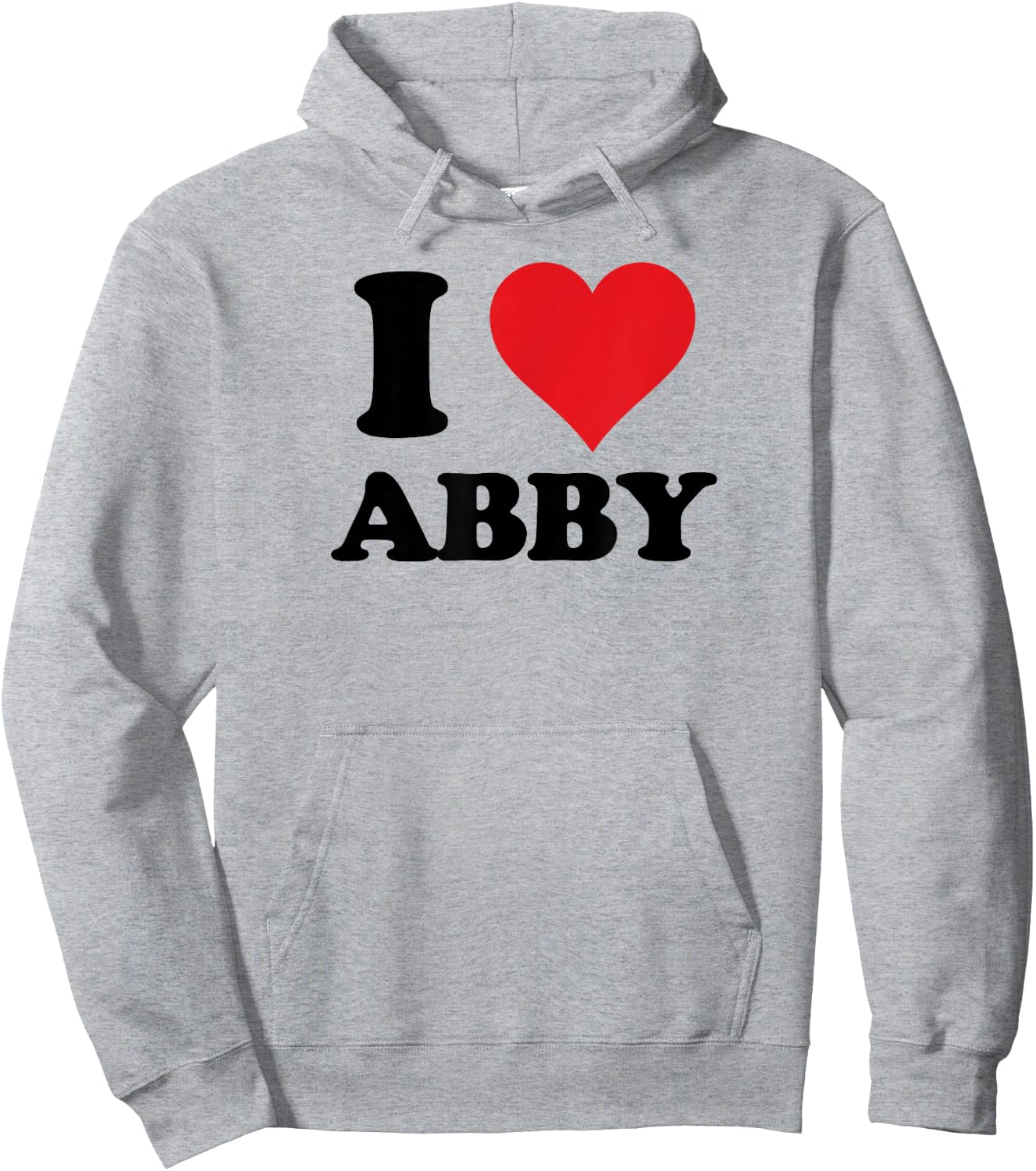 I Heart Abby First Name I Love Personalized Stuff Hoodie - Hoodie | Ash