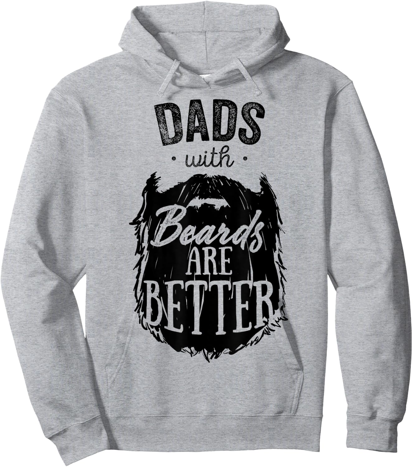 Dads With Beards Are Better Funny Bearded Man Father Hoodie - Hoodie | Ash