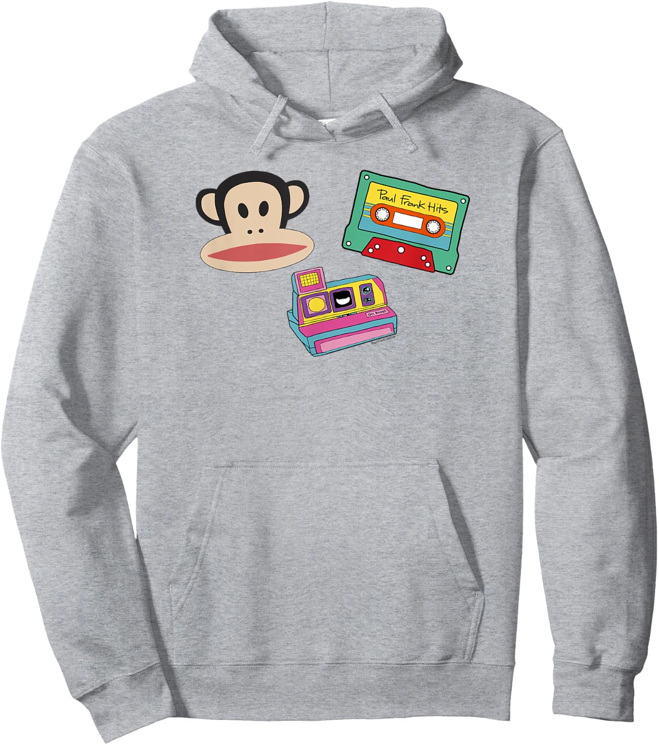 Paul Frank Julius Polaroid And Tape Poster Hoodie - Hoodie | Ash