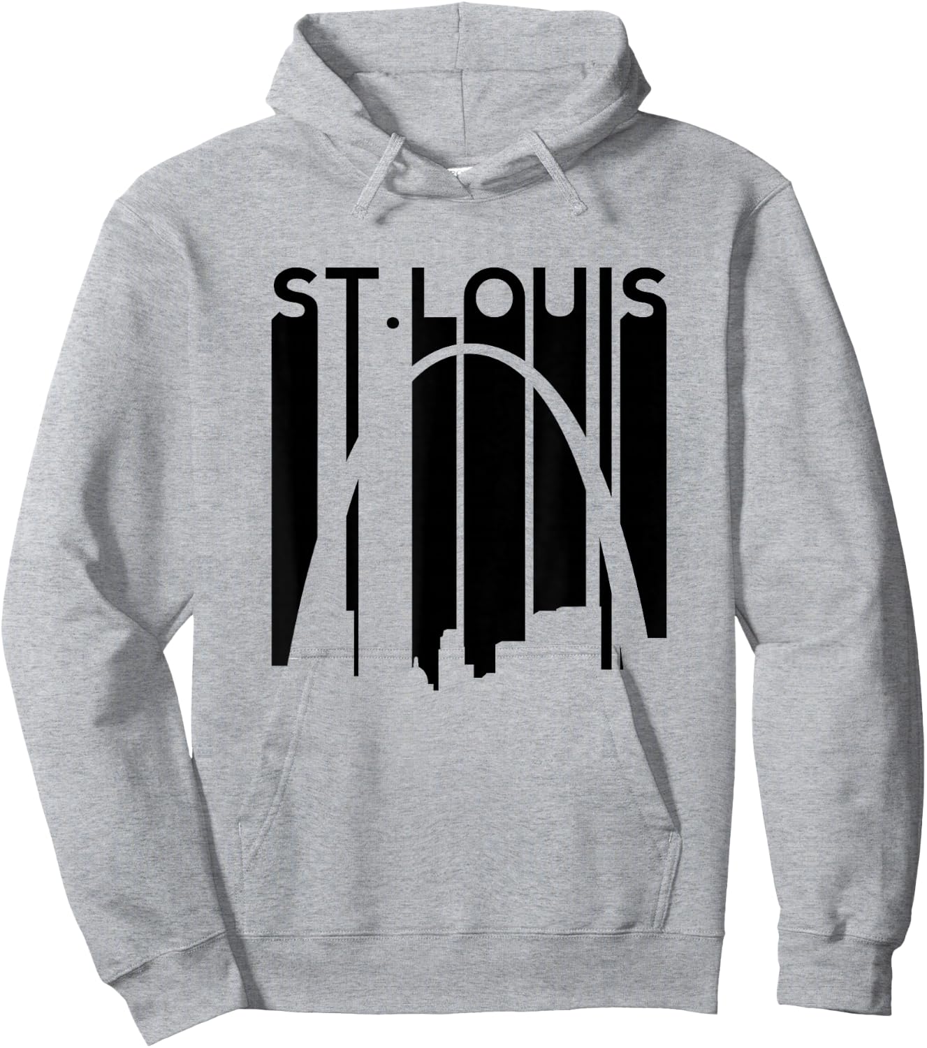 St Louis Missouri Gateway Arch Retro Mississippi River Lou Hoodie - Hoodie | Ash
