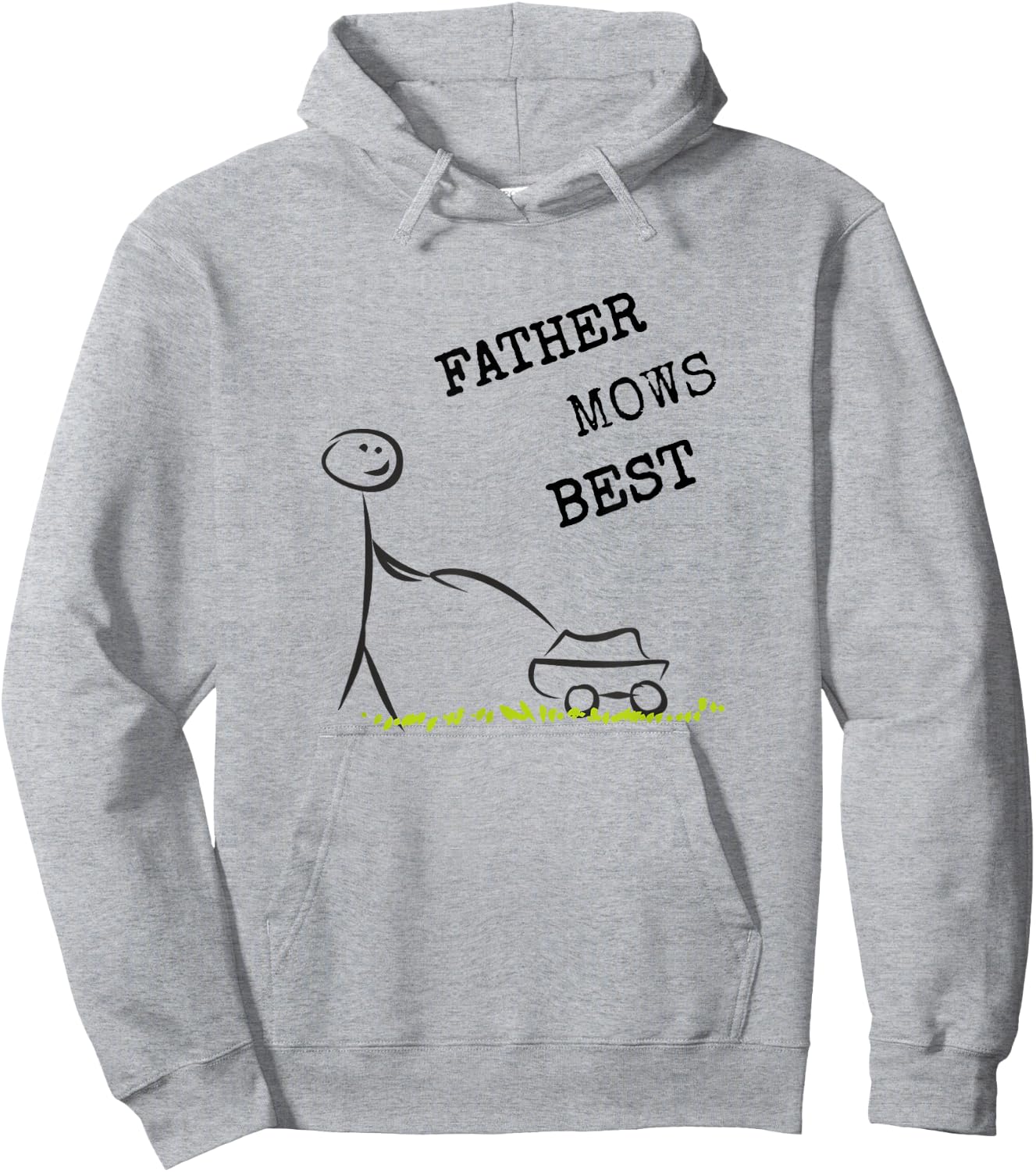 Father Mows Best T Shirt Hoodie - Hoodie | Ash