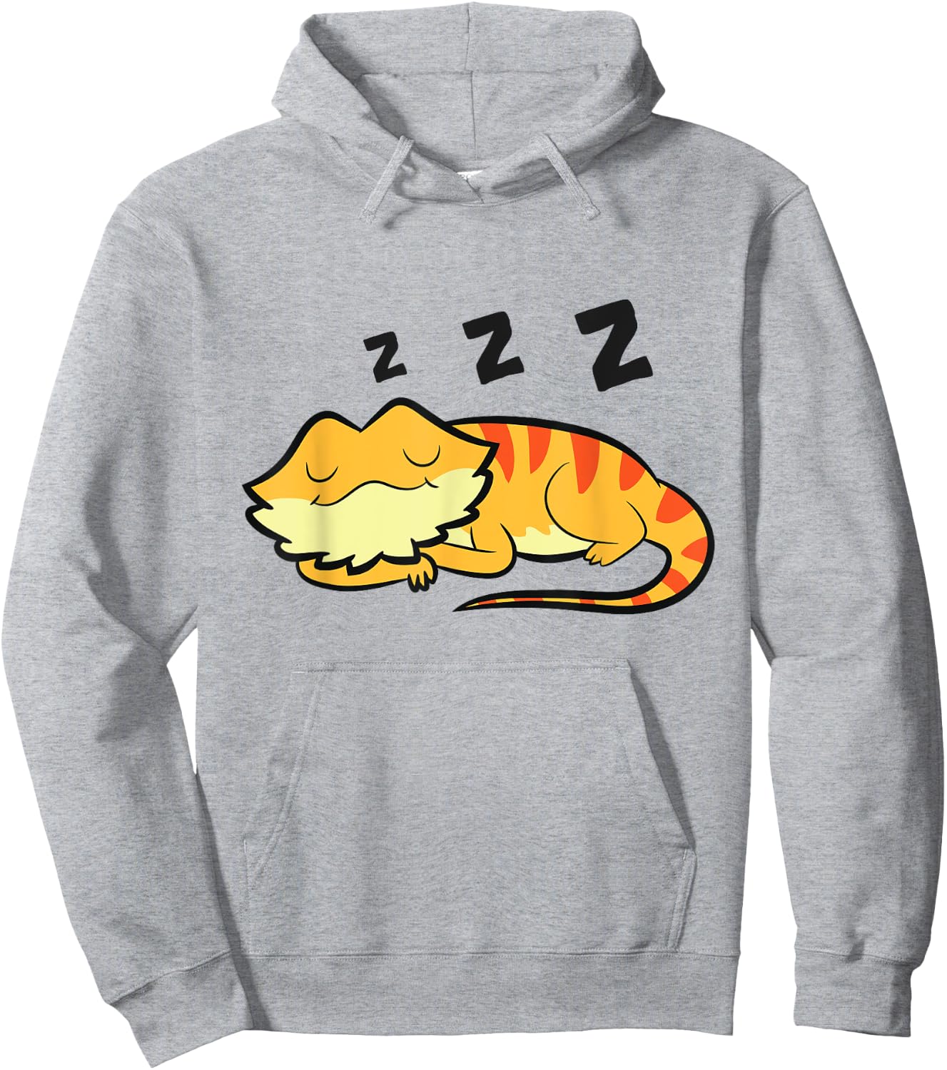 Bearded Dragon Pajama Reptile Lizard Sleeping Bearded Dragon Hoodie - Hoodie | Ash