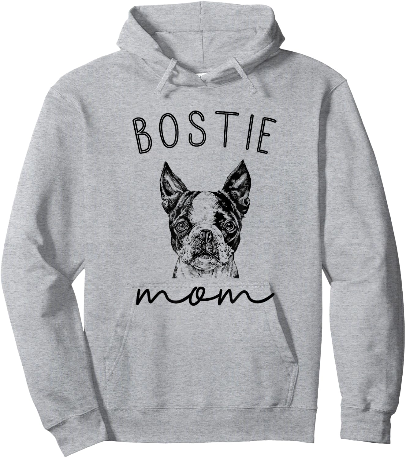 Bostie Mom Boston Terrier Dog Mother Hoodie - Hoodie | Ash