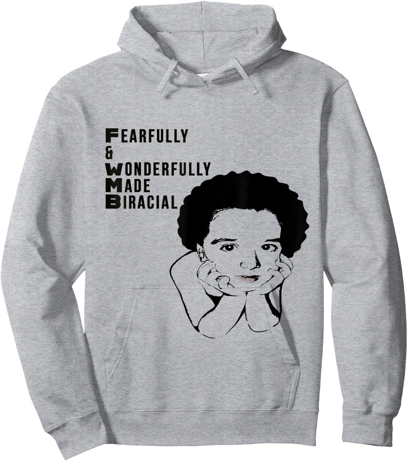 Proud Biracial Mixed Fearfully and Wonderfully made Hoodie - Hoodie | Ash
