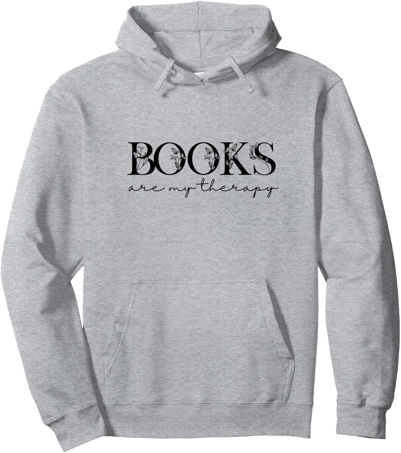 Books Are My Therapy Lover Bookish Librarian Boho Floral Hoodie - Hoodie | Ash