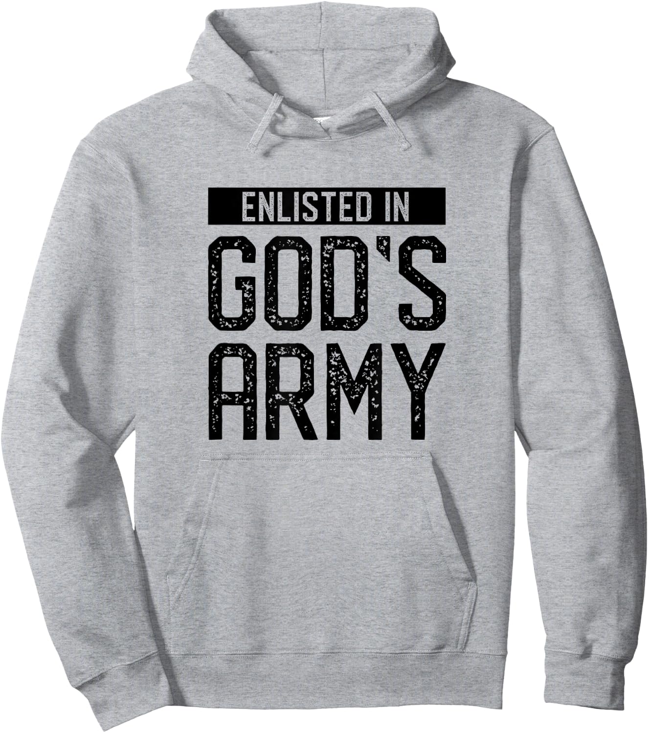 Bible Verse Gifts Enlisted in God's Army Hoodie - Hoodie | Ash
