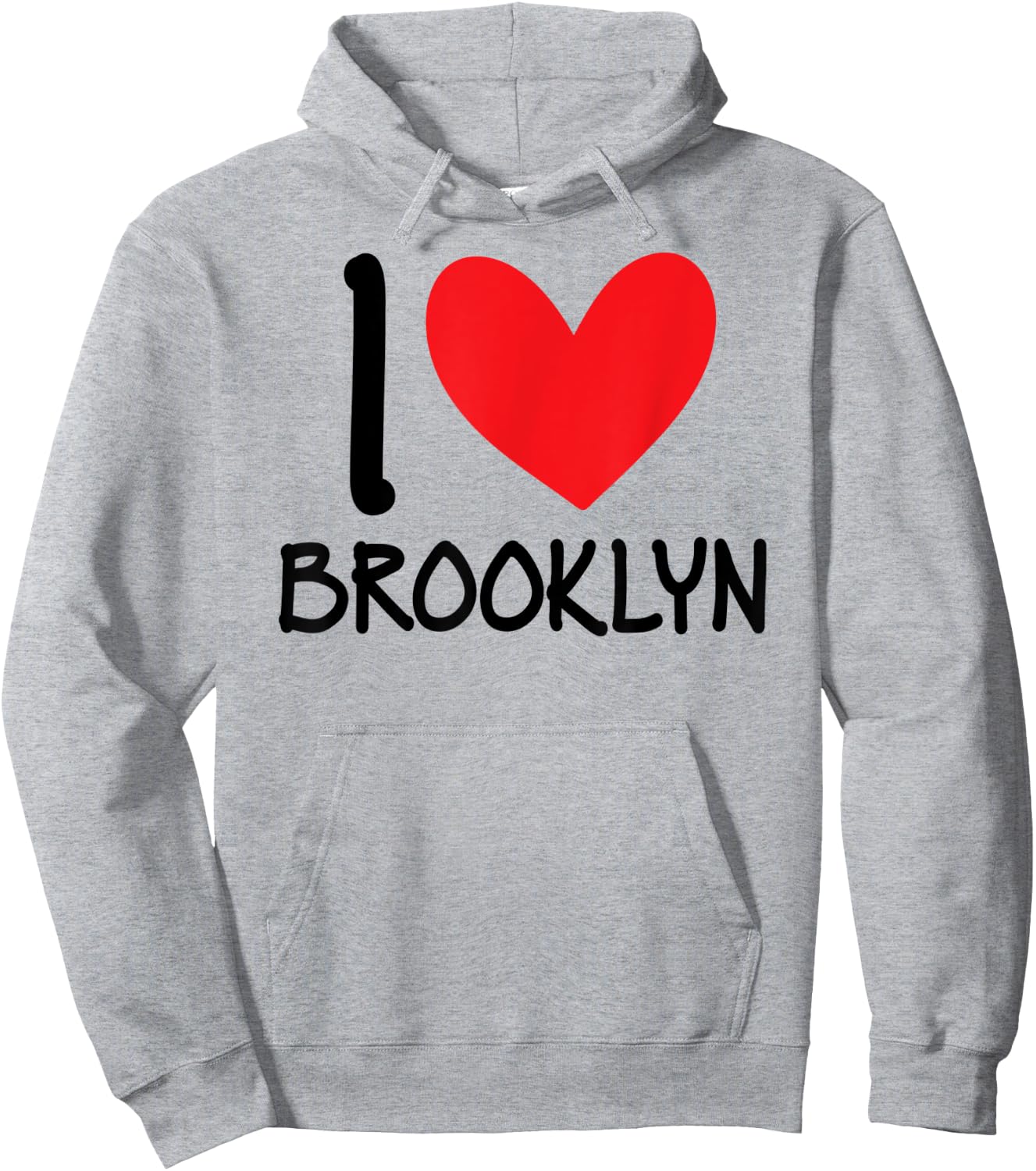 I Love Brooklyn Name Personalized Girl Woman BFF Heart Hoodie - Hoodie | Ash