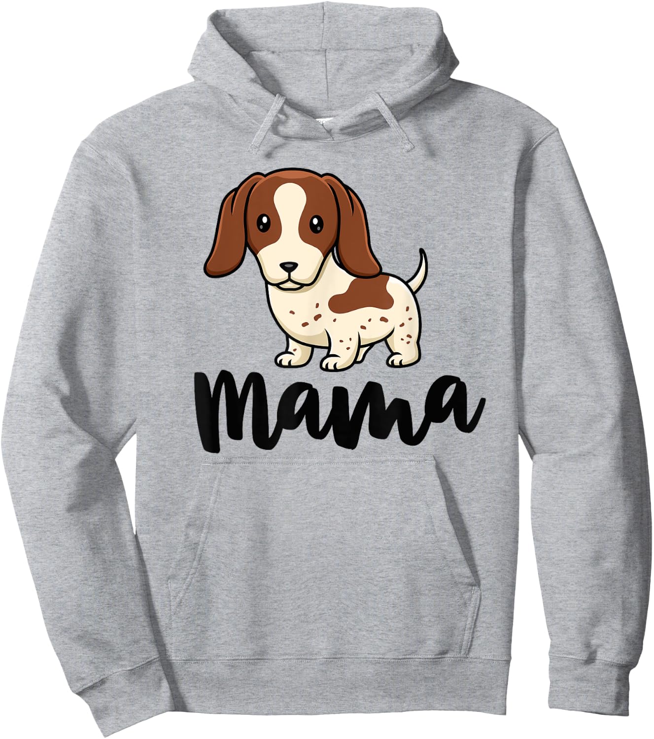Piebald Dachshund Mama Shirt Doxie Mom Dog Lover Women Girls Kids Hoodie - Hoodie | Ash